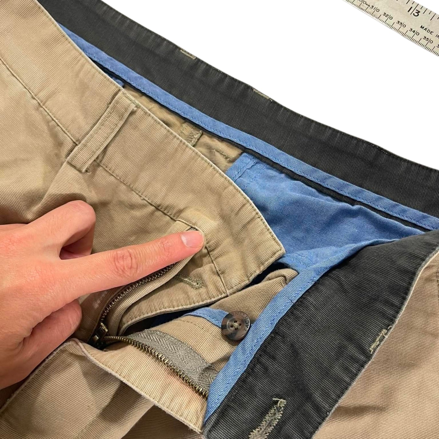 LOGAN & SONS TAN CHINO PANTS (34)