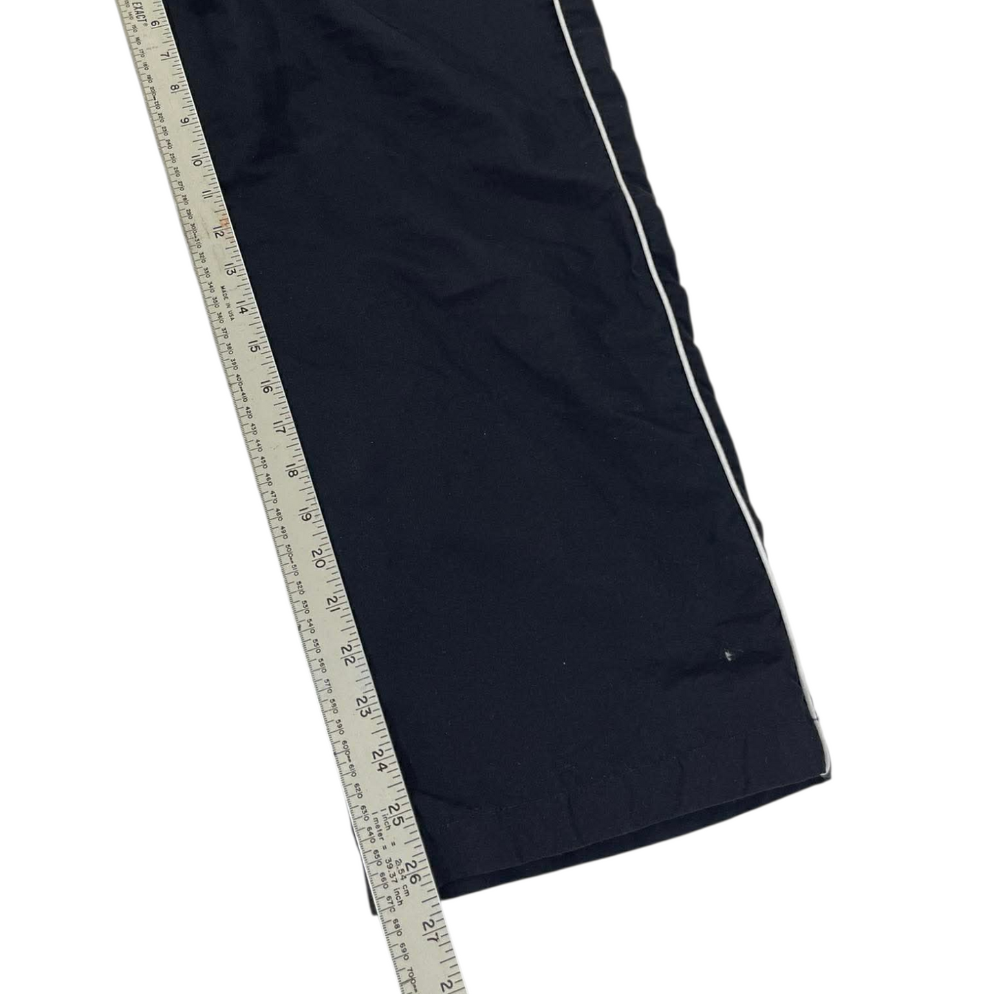 VINTAGE REEBOK BLACK TRACKPANTS WITH WHITE STRIPE (S-M)