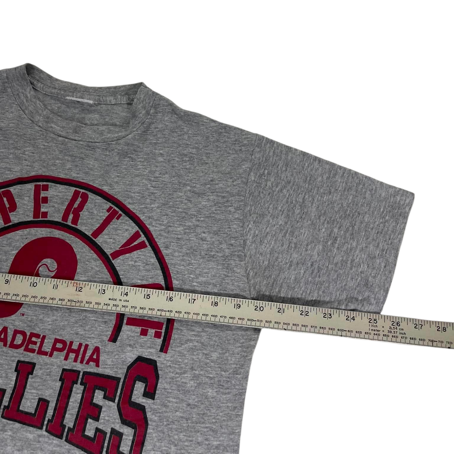 VINTAGE 90S PHILADELPHIA PHILLIES GREY T-SHIRT (S-M)