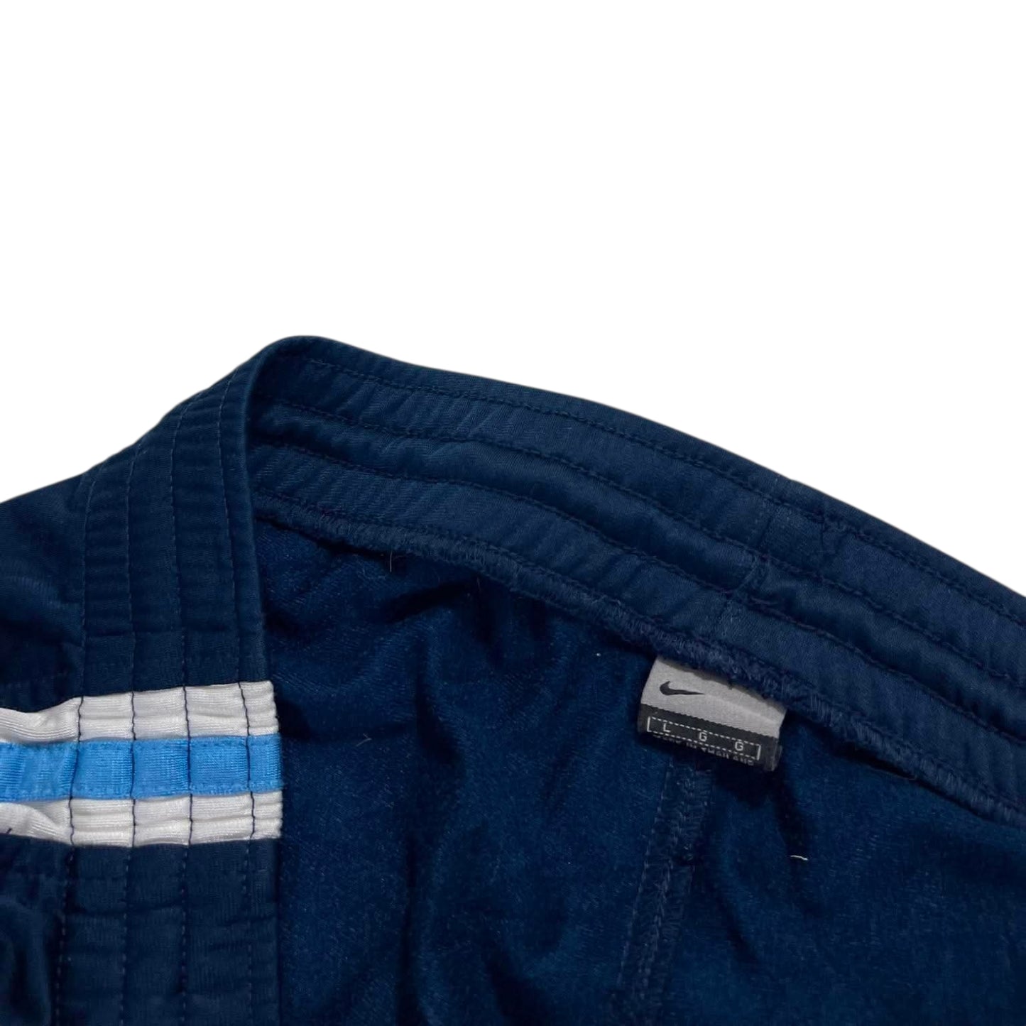 VINTAGE NIKE NAVY BLUE TRACK PANTS  (XL)