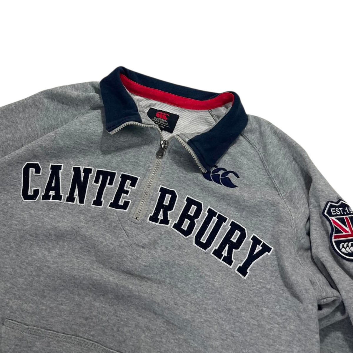 VINTAGE CANTERBURY RUGBY QUARTER ZIP (BEST FIT L)
