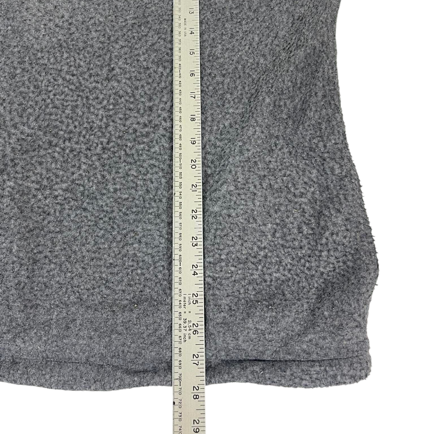 90S GREEN & GREY QUARTER ZIP FLEECE (L-XL)