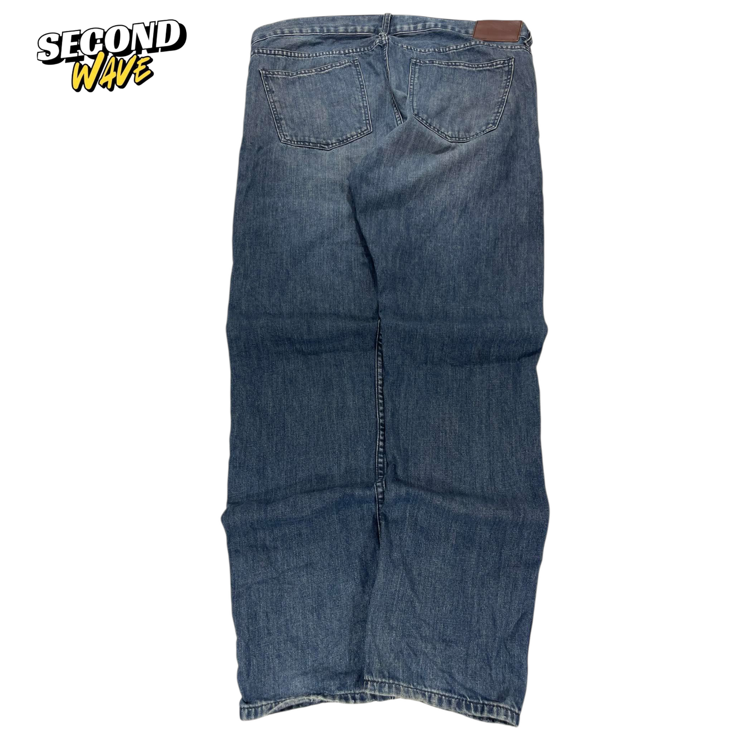 VINTAGE QUICKSILVER BAGGY BLUE DENIM JEANS WITH A RELAXED FIT (38)