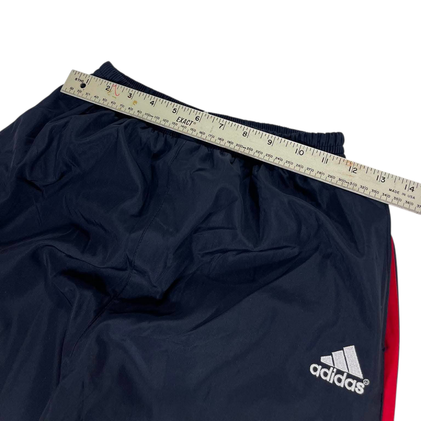 VINTAGE ADIDAS TRACK PANTS WITH RED STRIPES (S)