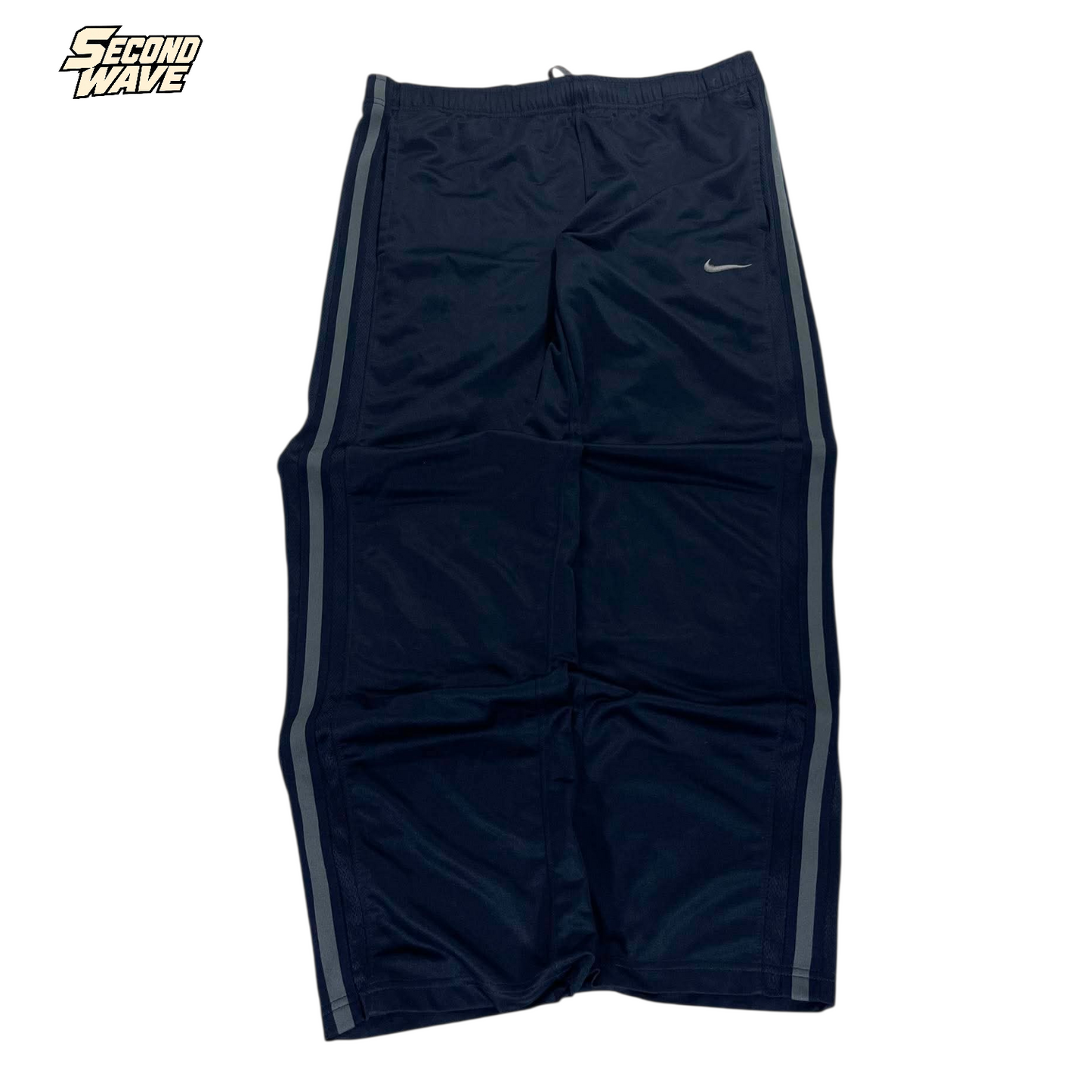 Y2K LIGHTWEIGHT NIKE NAVY TRACK PANTS (M-L) ¹²
