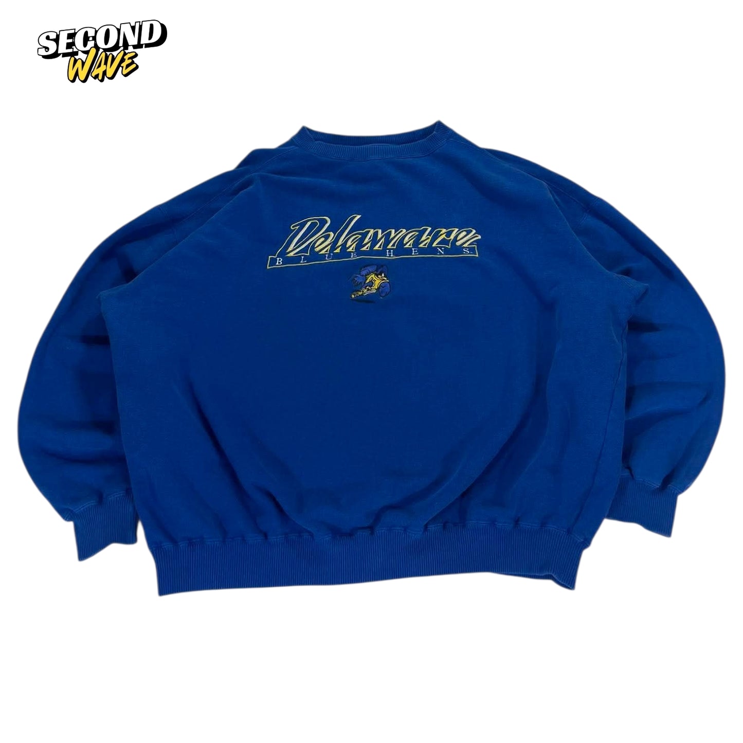 90S DELAWARE BLUE HENS BLUE CREWNECK (L)