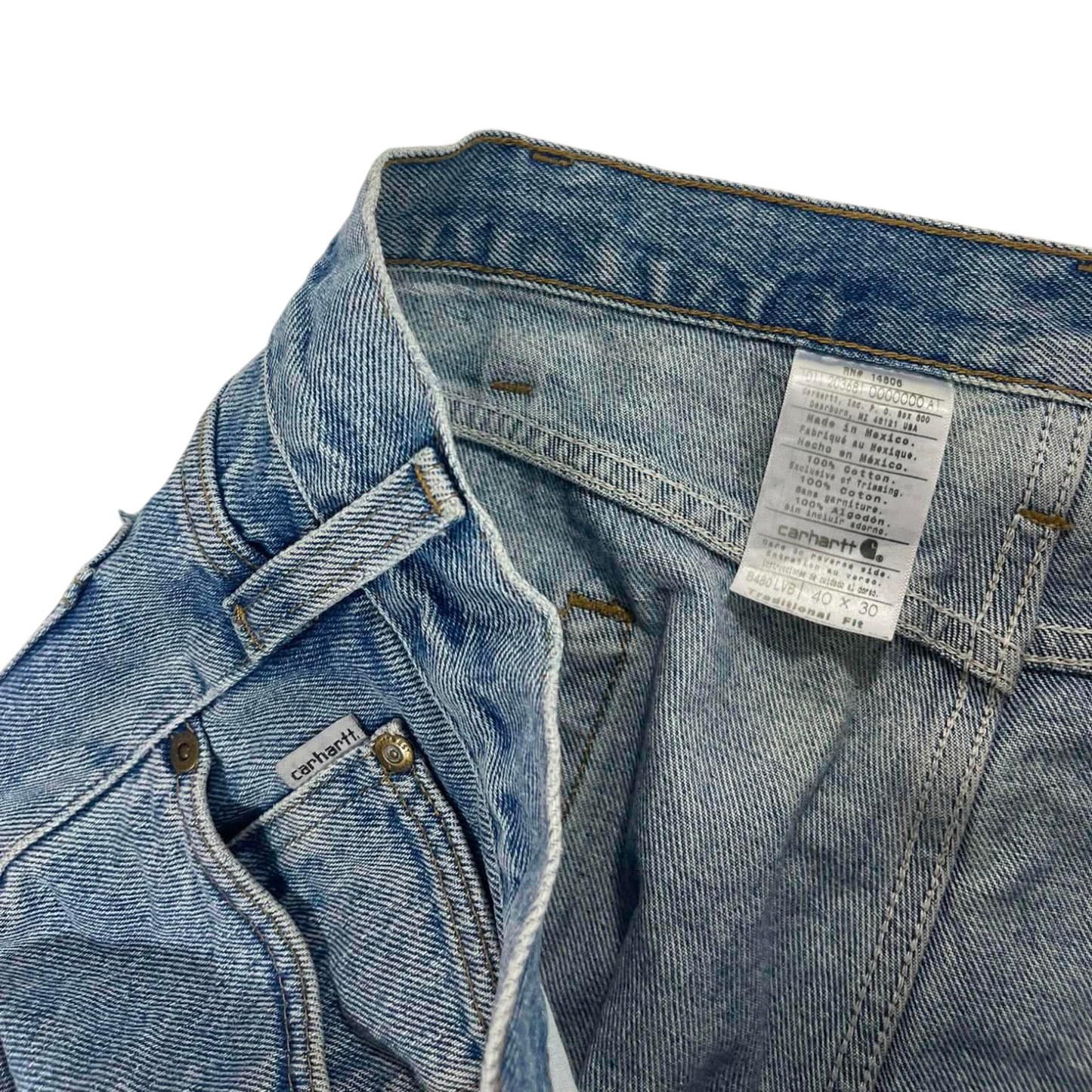 VINTAGE CARHARTT BLUE DENIM JEANS (40)