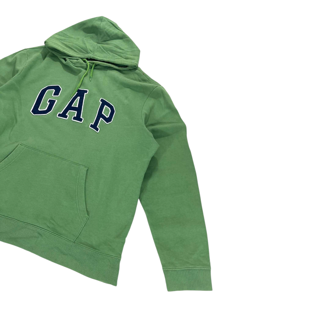 Y2K EMBROIDERED GAP GREEN HOODIE (BEST FIT L)