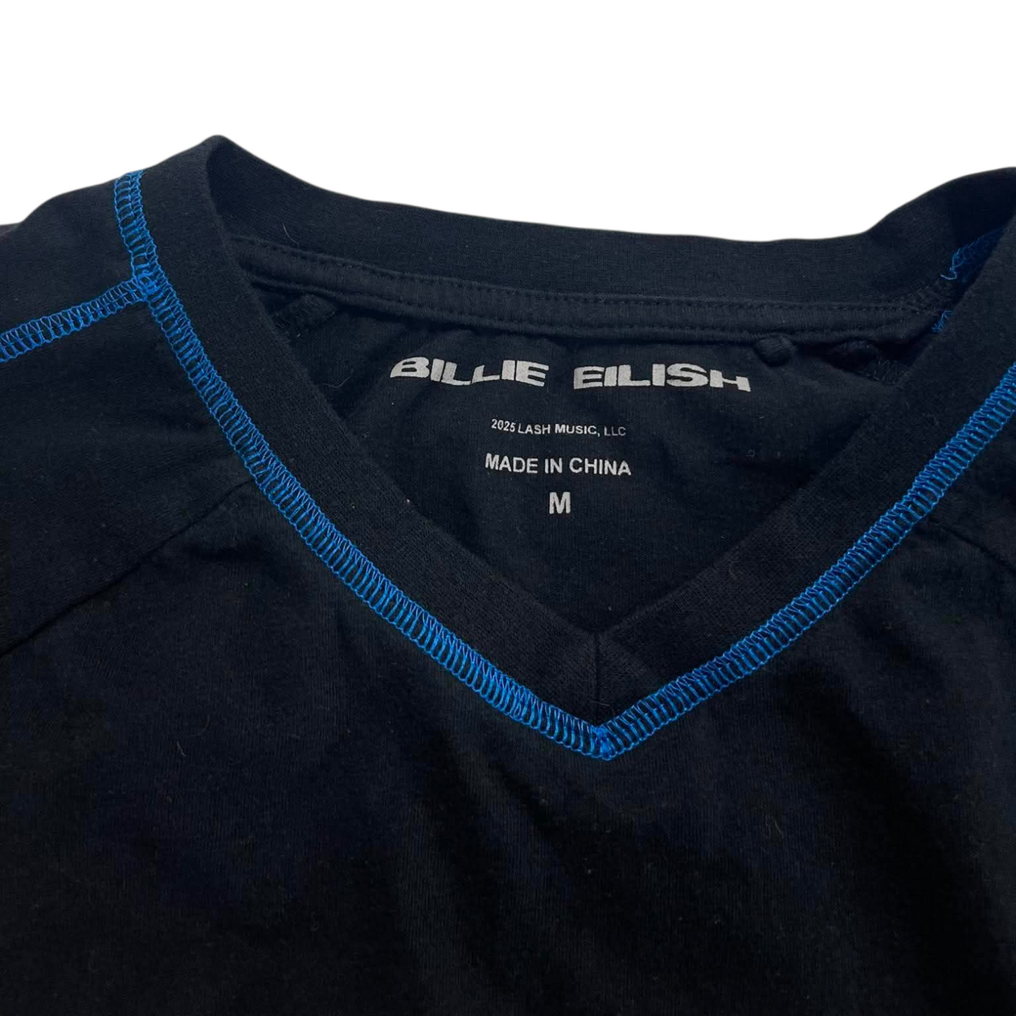 BILLIE EILISH BLACK & BLUE T-SHIRT (M)