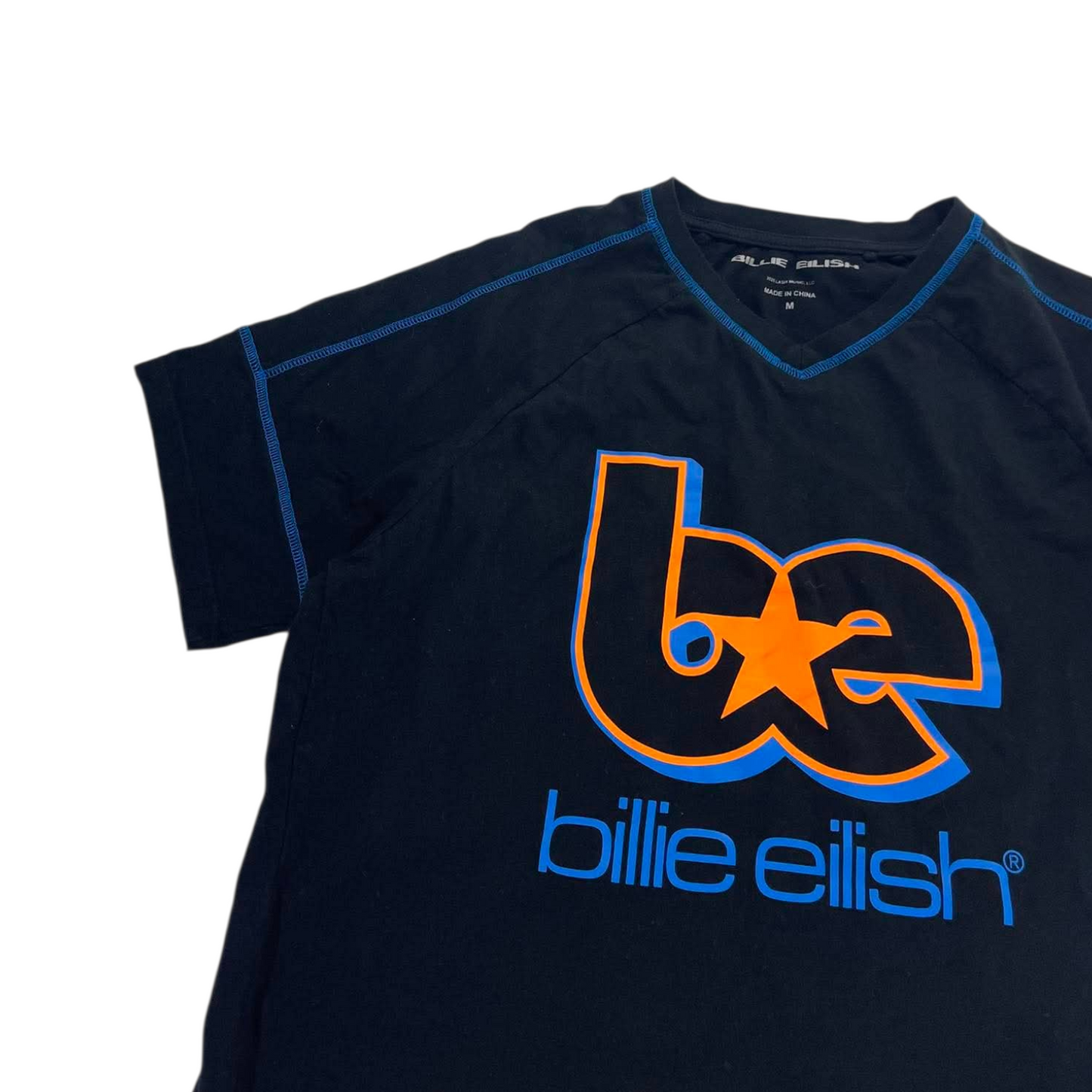 BILLIE EILISH BLACK & BLUE T-SHIRT (M)