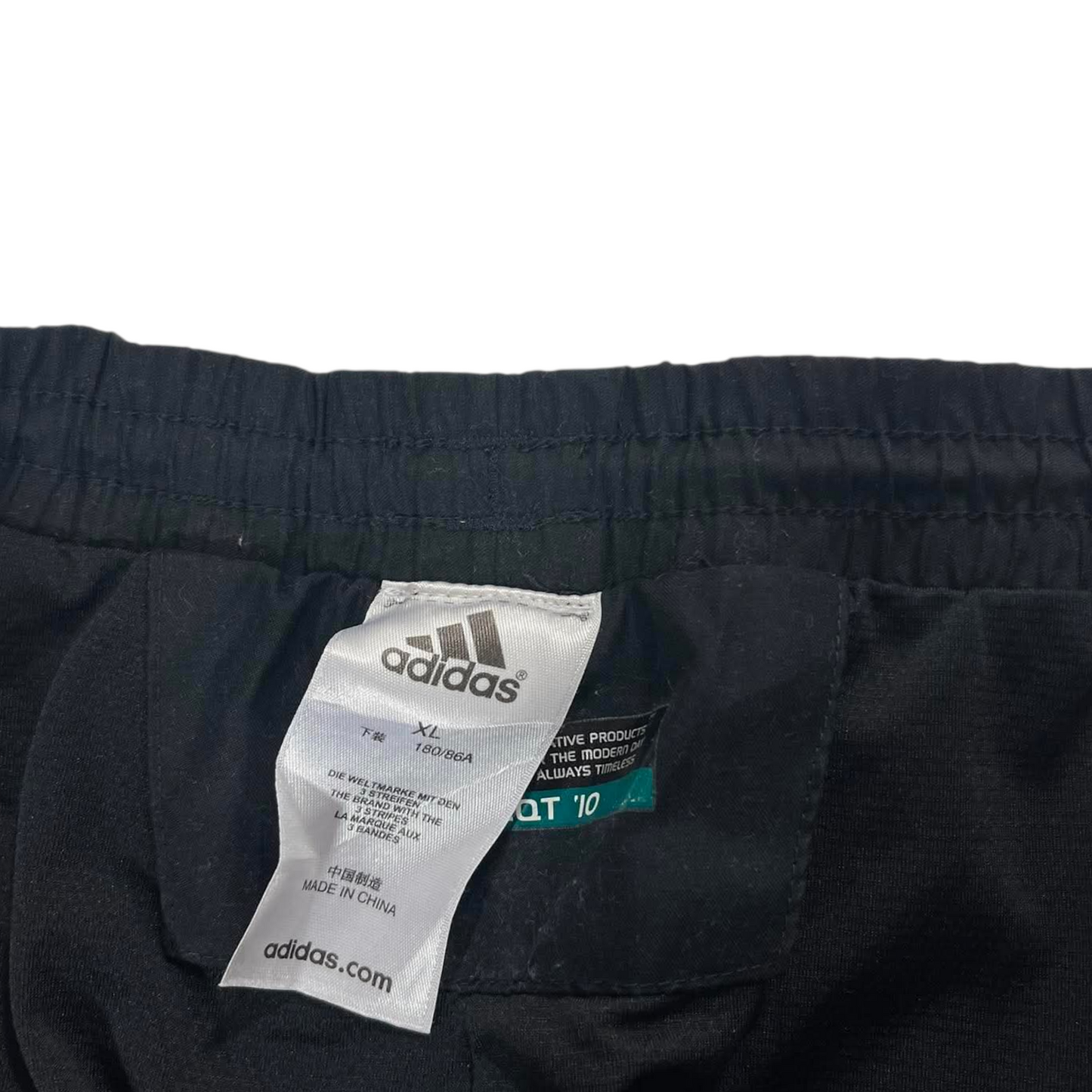 VINTAGE ADIDAS EQUIPMENT BLACK TRACK PANTS (L-XL)