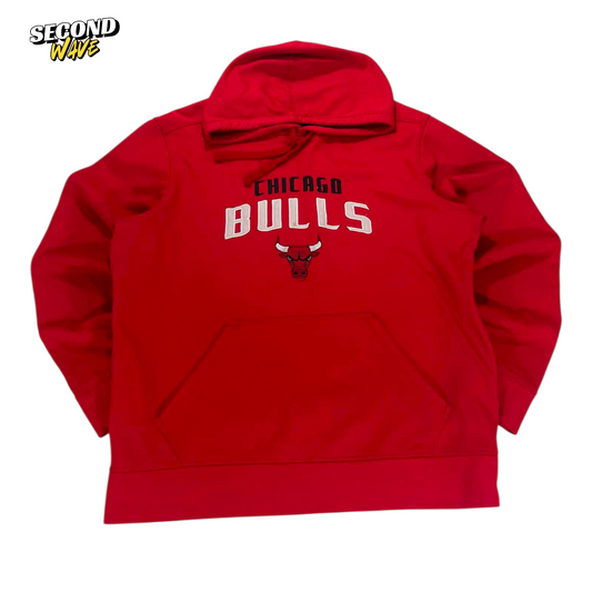 CHICAGO BULLS EMBROIDERED RED HOODIE (M)