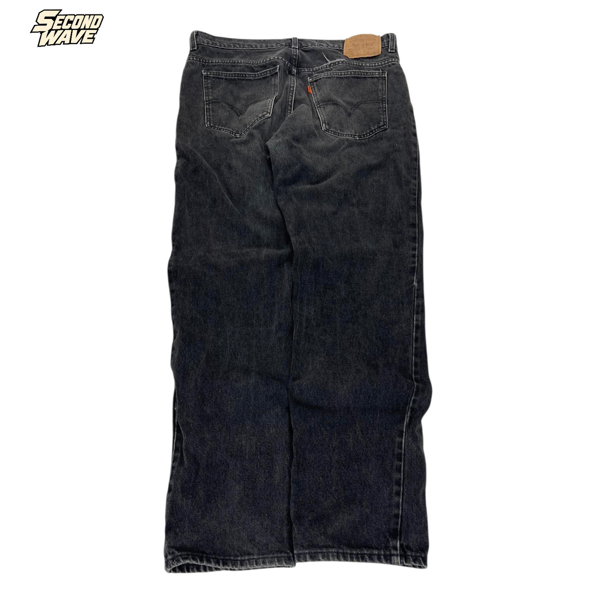 VINTAGE LEVI'S 505 BLACK DENIM JEANS (36)