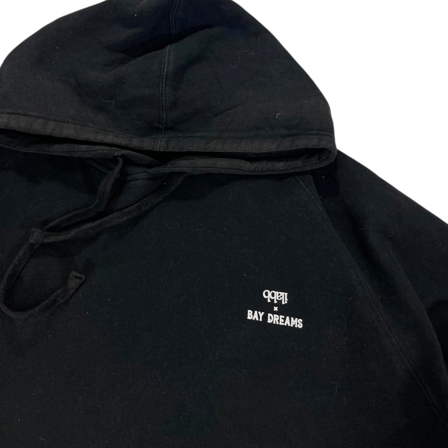 IILABB BAYDREAMS BLACK HOODIE WITH WHITE LOGO (XL)
