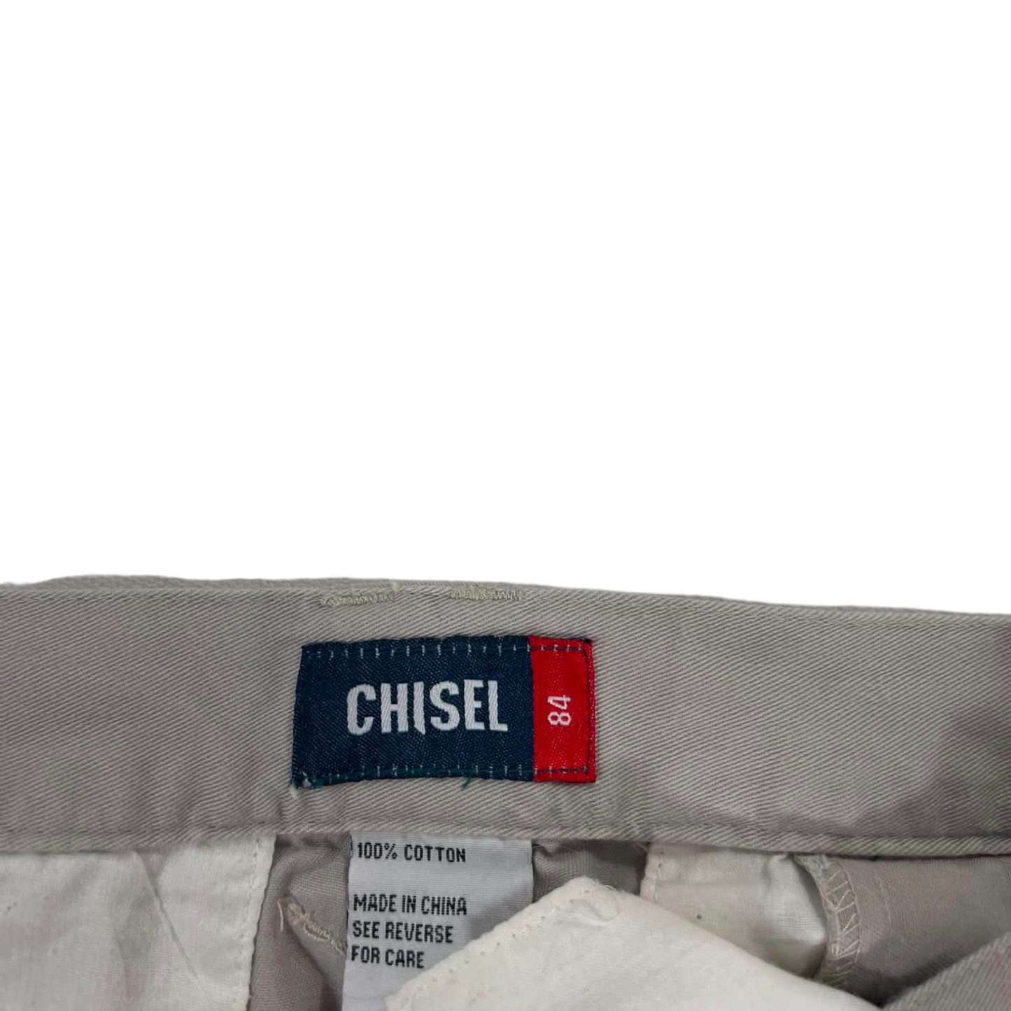 VINTAGE CHISEL GREY BAGGY WIDE LEG TROUSERS (32)