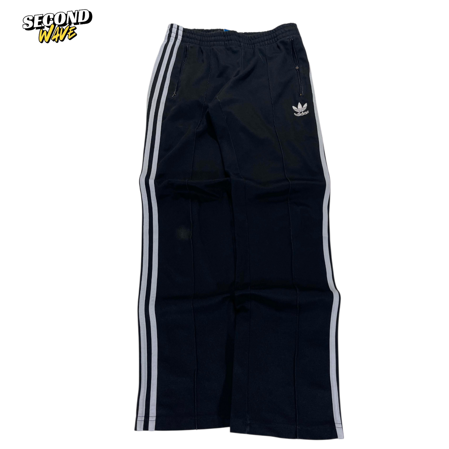 ADIDAS BLACK TRACK PANTS (M)