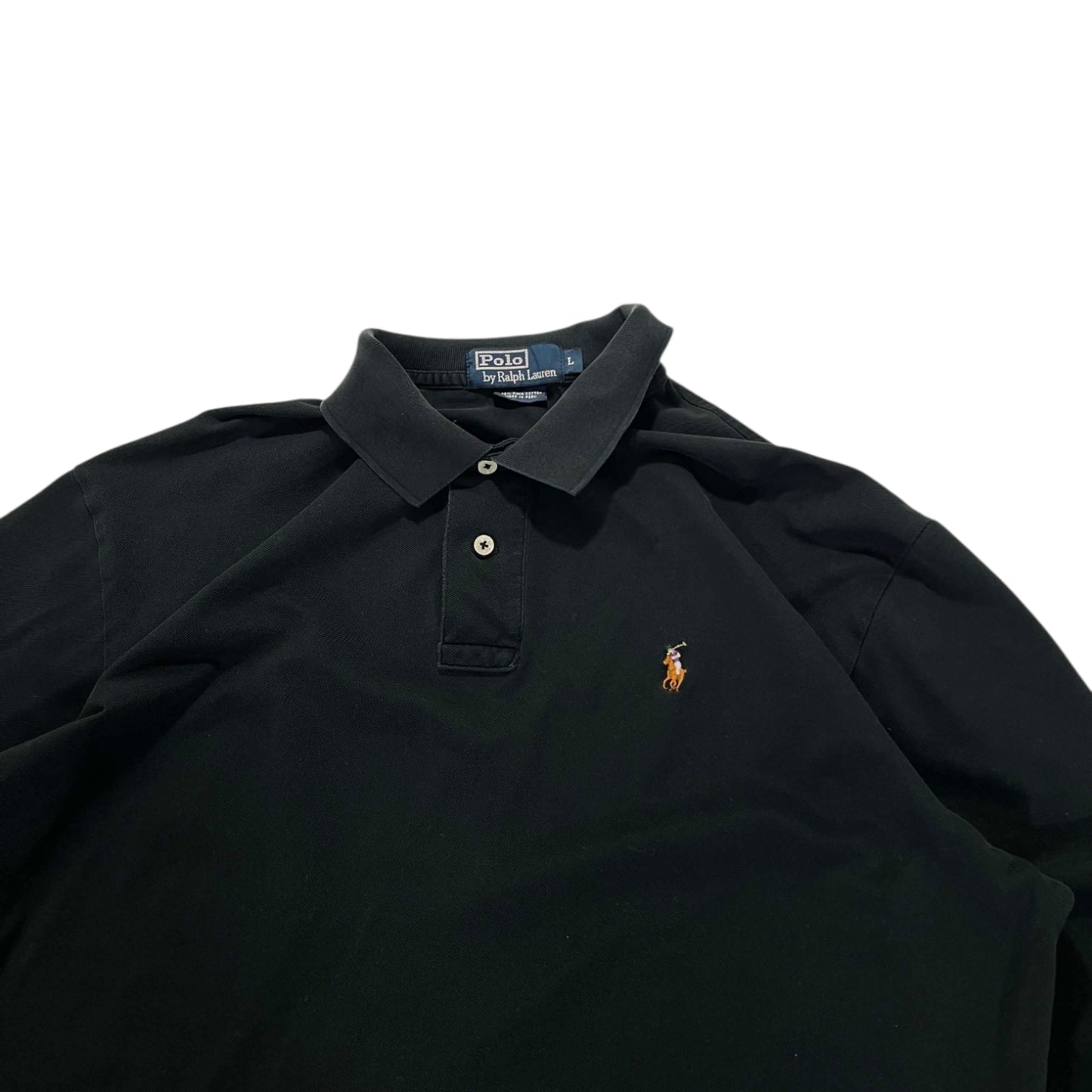 VINTAGE POLO RALPH LAUREN BLACK LONG SLEEVE (L)