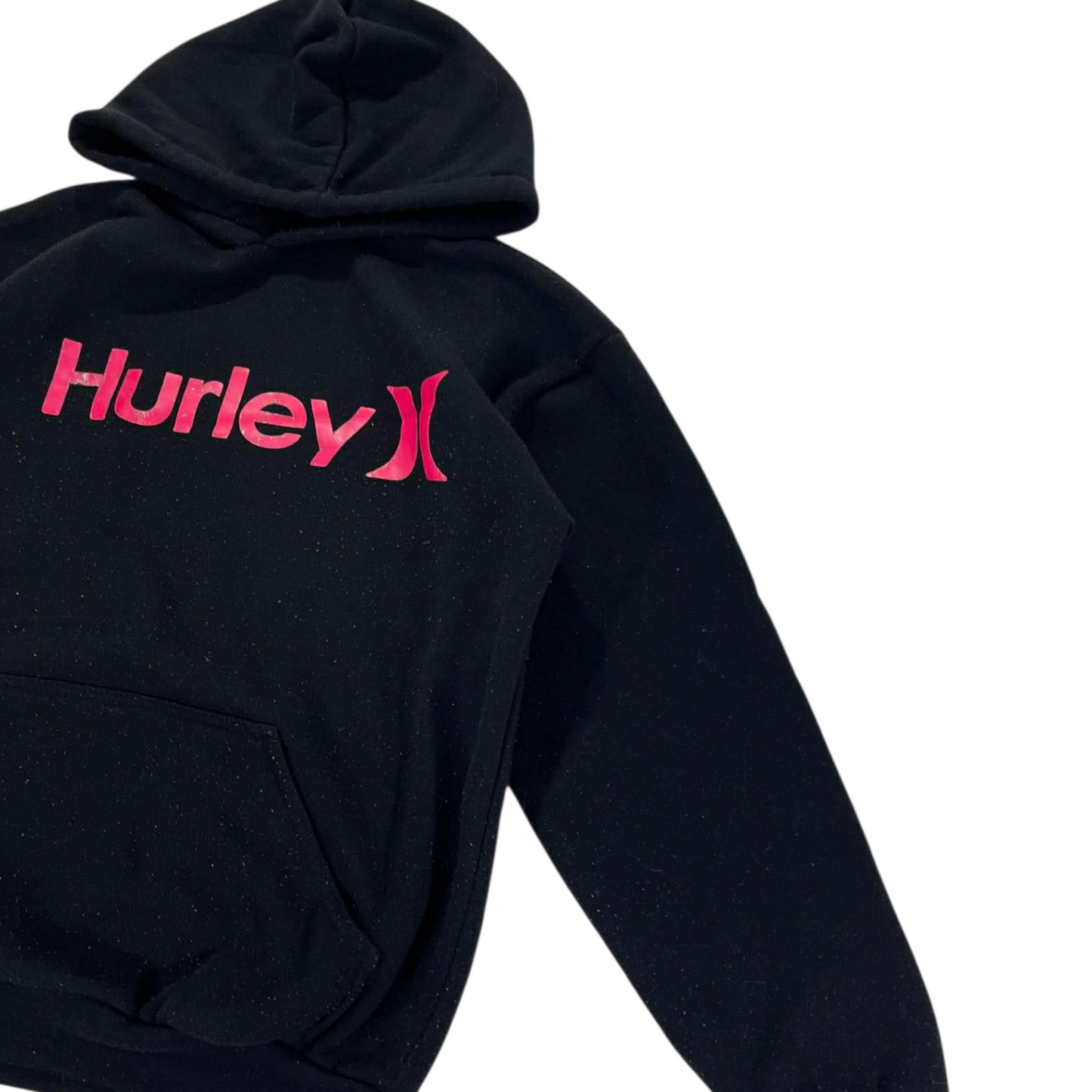 VINTAGE HURLEY BLACK & PINK HOODIE (M)