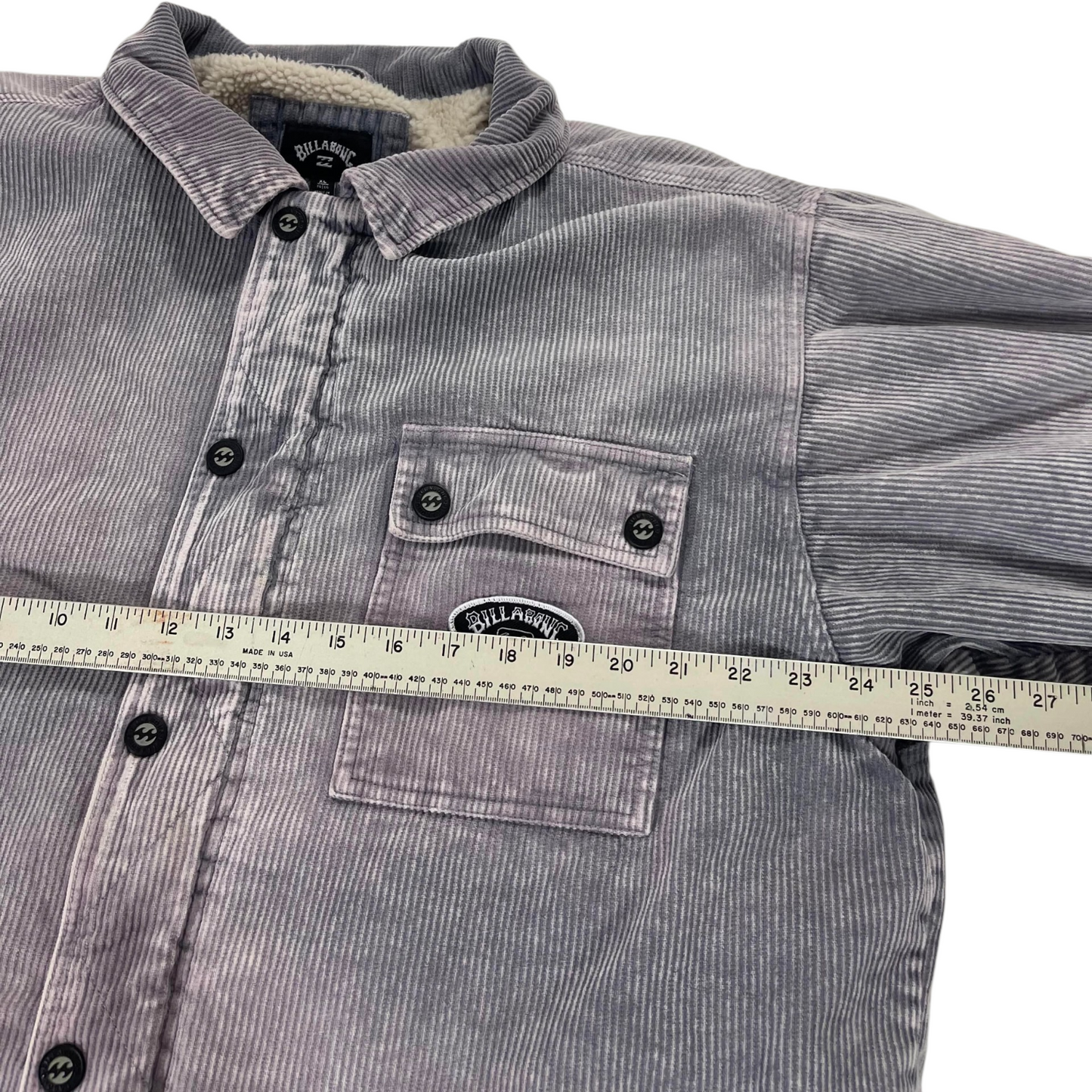 VINTAGE BILLABONG GRAY CORDUROY JACKET (XL)