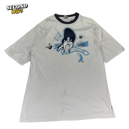 Y2K LOONEY TUNES BUGS BUNNY WHITE TEE (M-L)