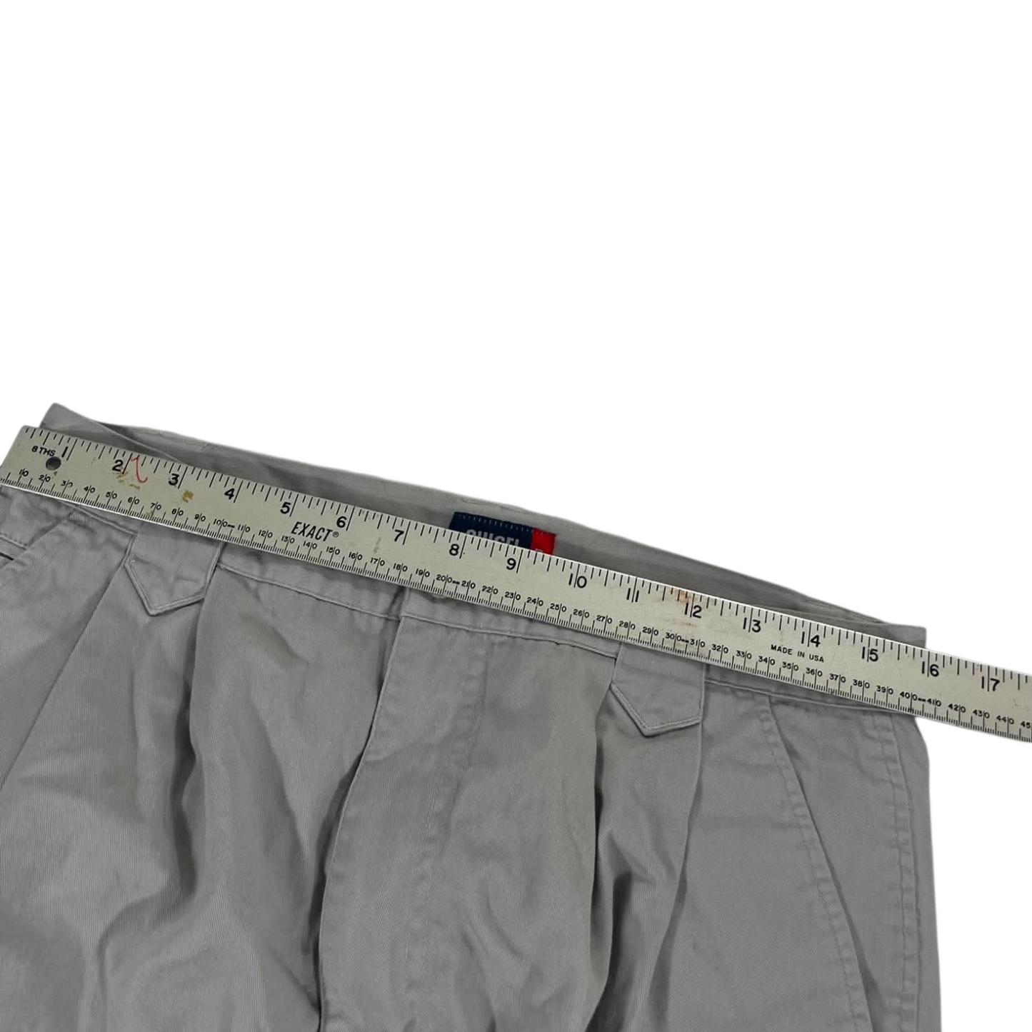 VINTAGE CHISEL GREY BAGGY WIDE LEG TROUSERS (32)