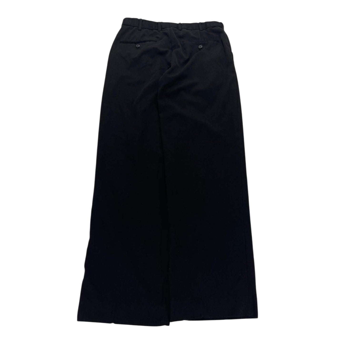 CHISEL BLACK WIDE LEG TROUSERS (30)