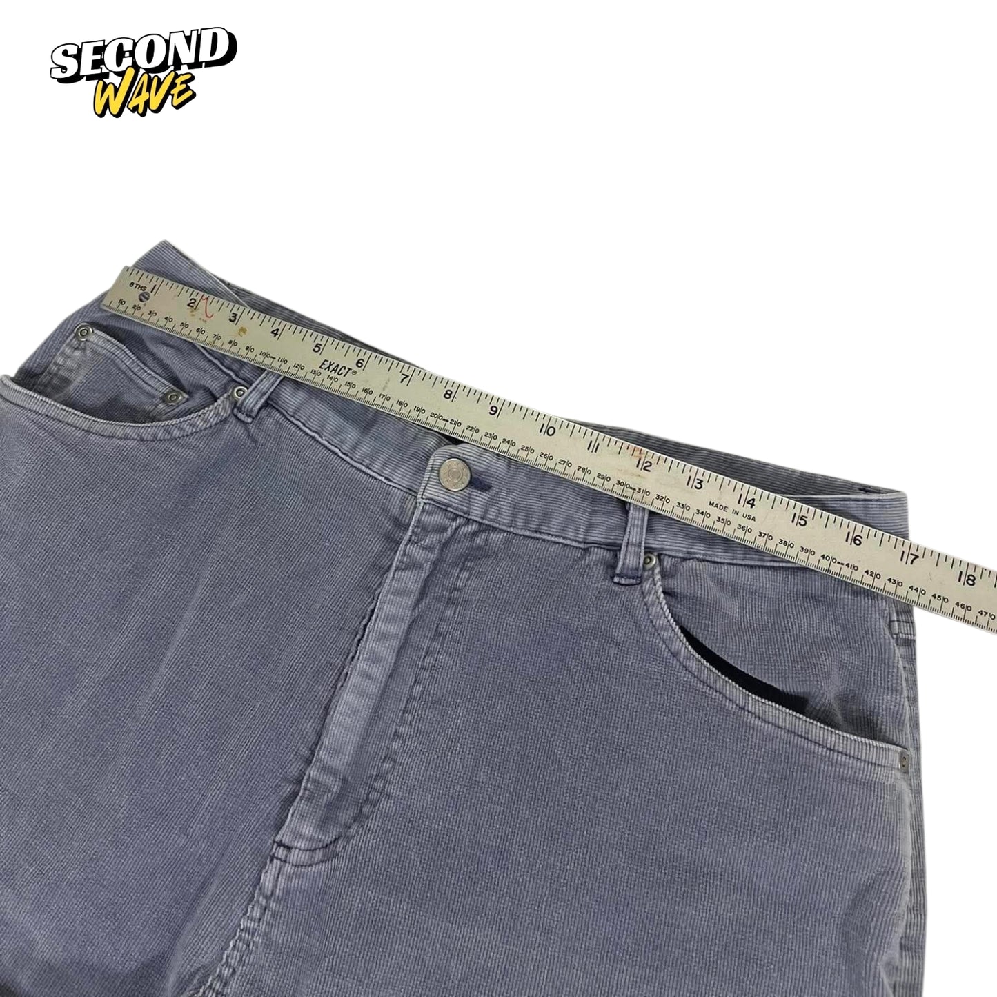 90S SARA GREY CORDUROY FLARE PANTS (34)