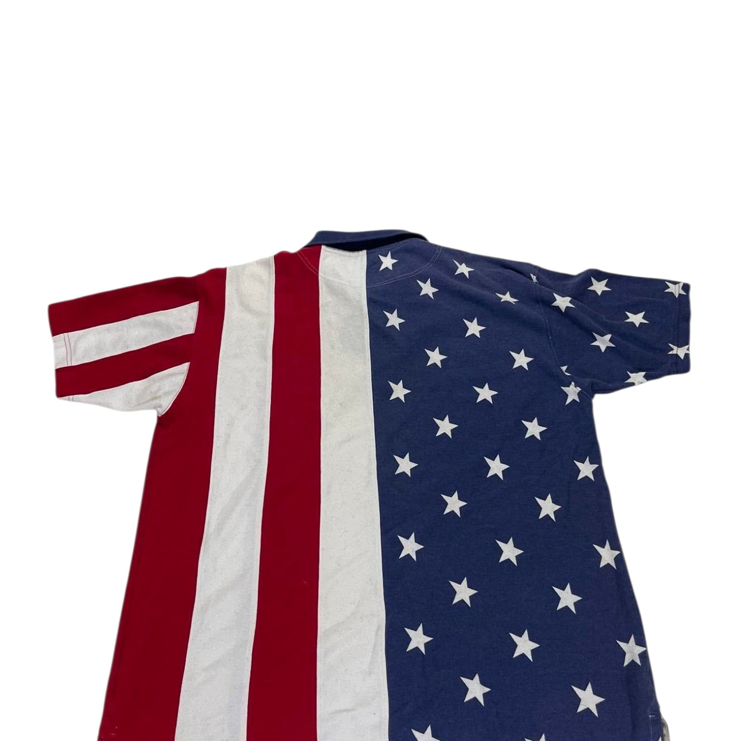 VINTAGE PASSB REDHEAD USA FLAG POLO SHIRT (L)