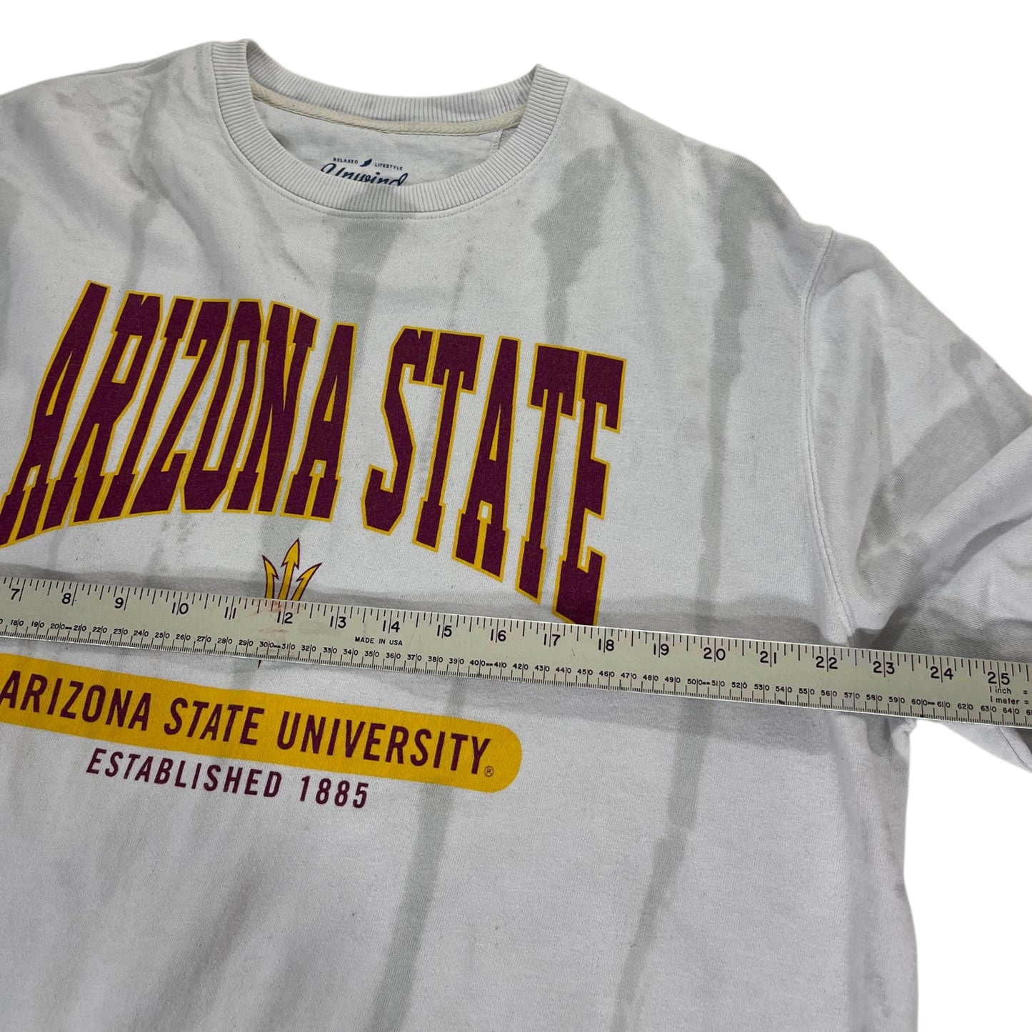 VINTAGE TRASHED VIBES ARIZONA STATE UNIVERSITY CREWNECK (XL)
