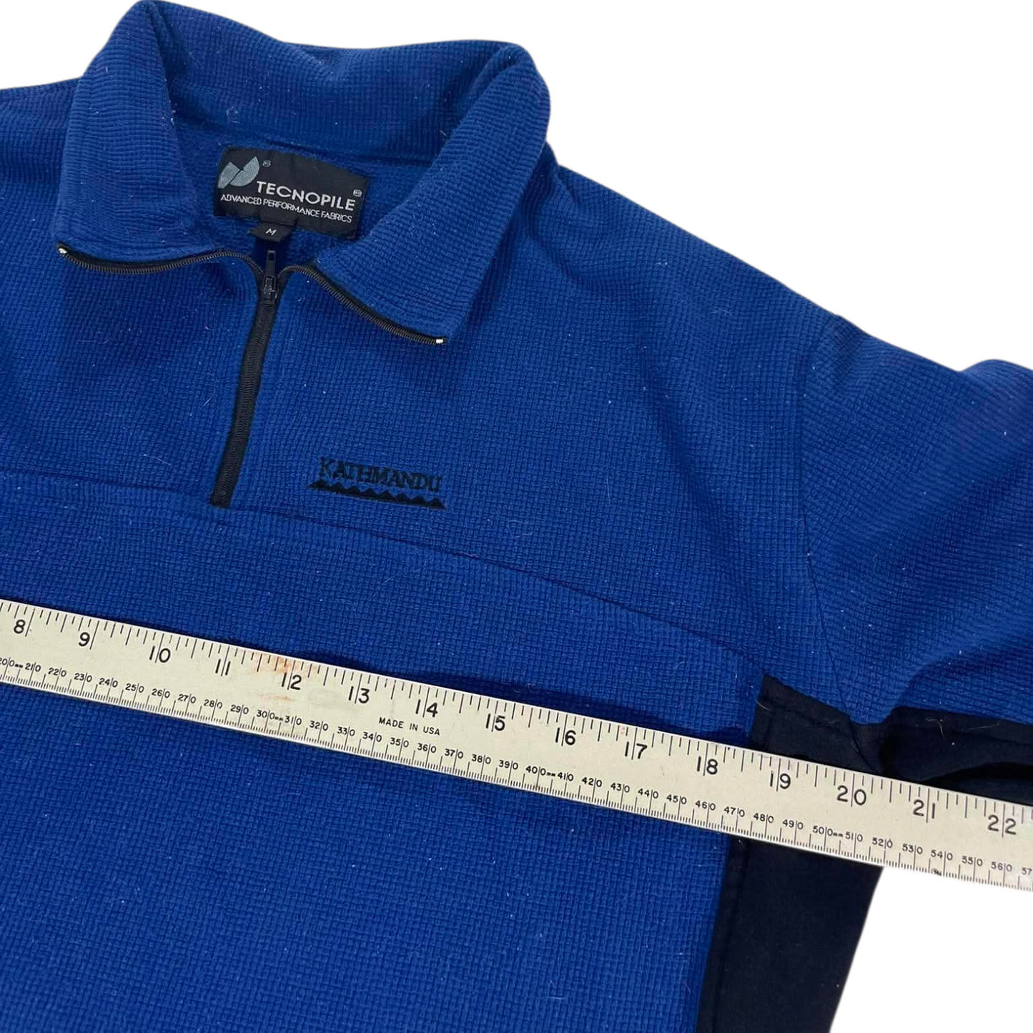 KATHMANDU TECNOPILE BLUE QUARTER ZIP FLEECE (M)