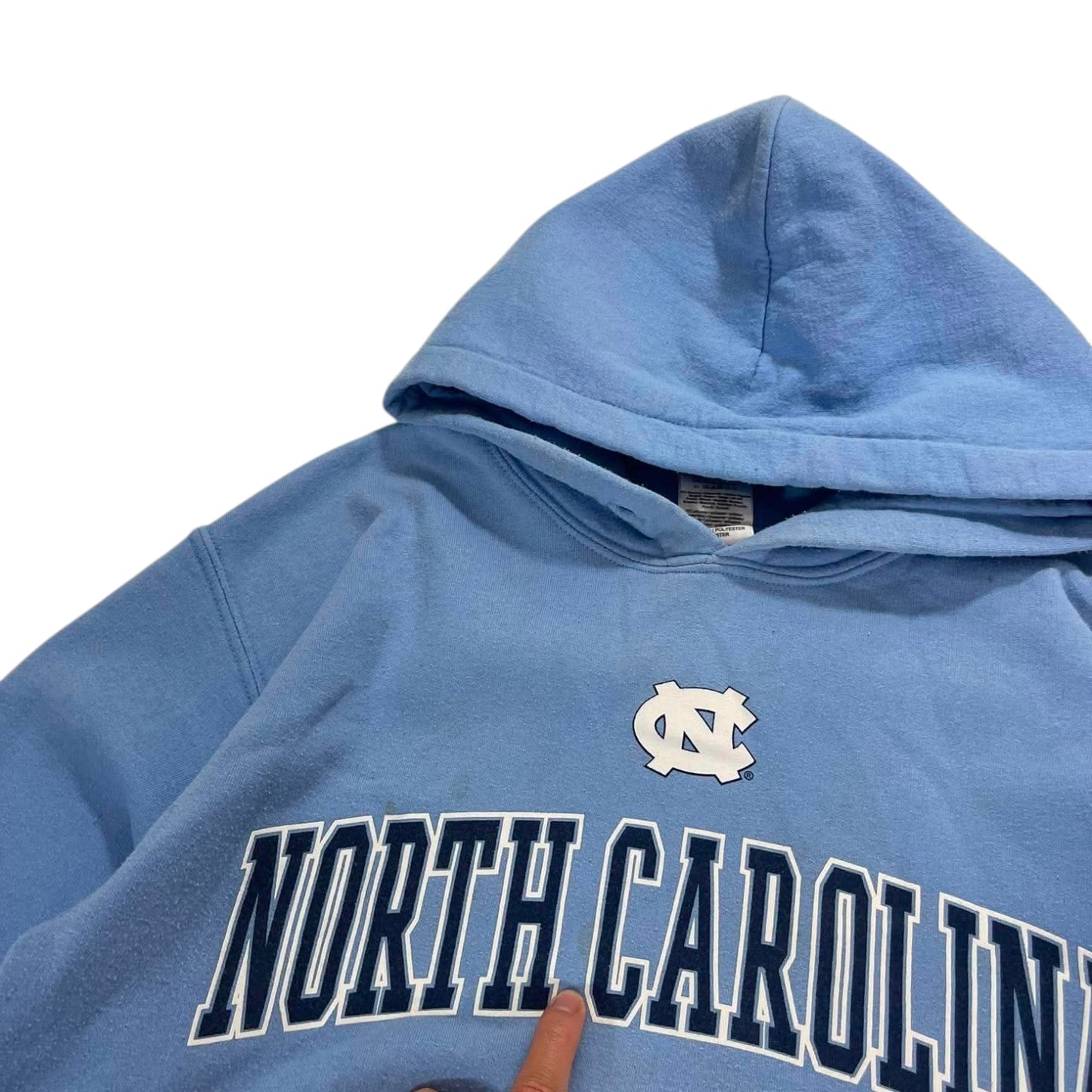 VINTAGE UNC TAR HEELS BLUE HOODIE (M)