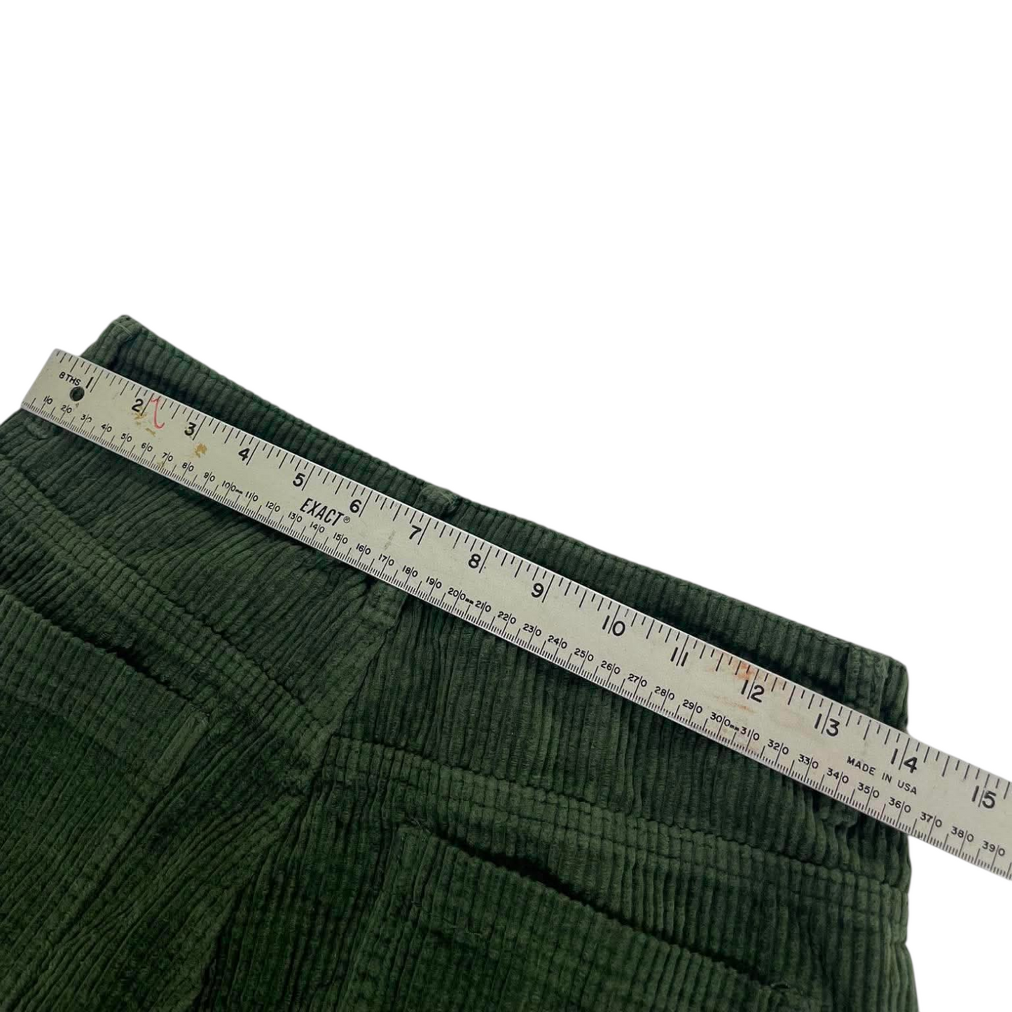 BAGGY GLASSONS GREEN CORDUROY WIDE LEG (10)