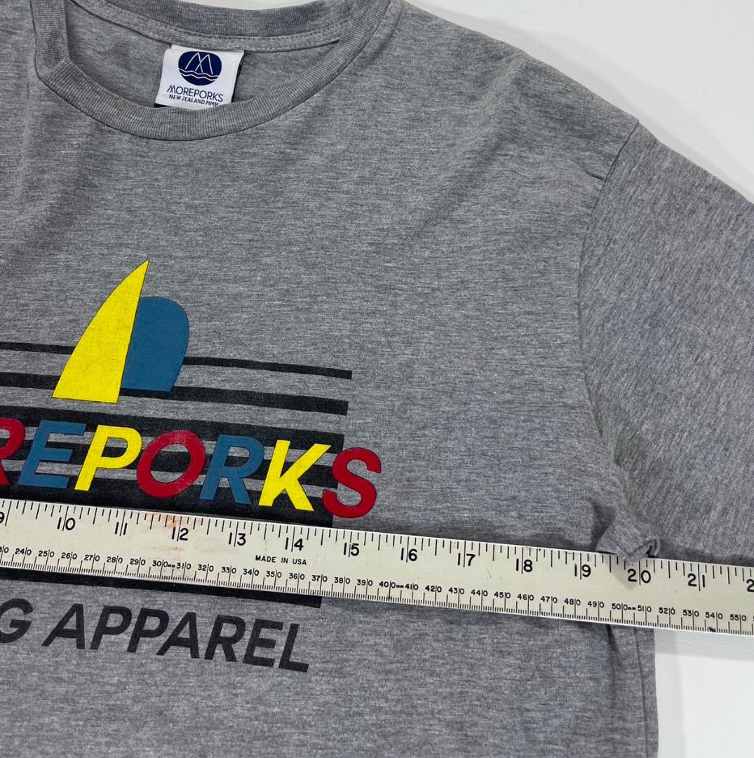 MOREPORKS SAILING APPAREL GREY T-SHIRT (M-L)