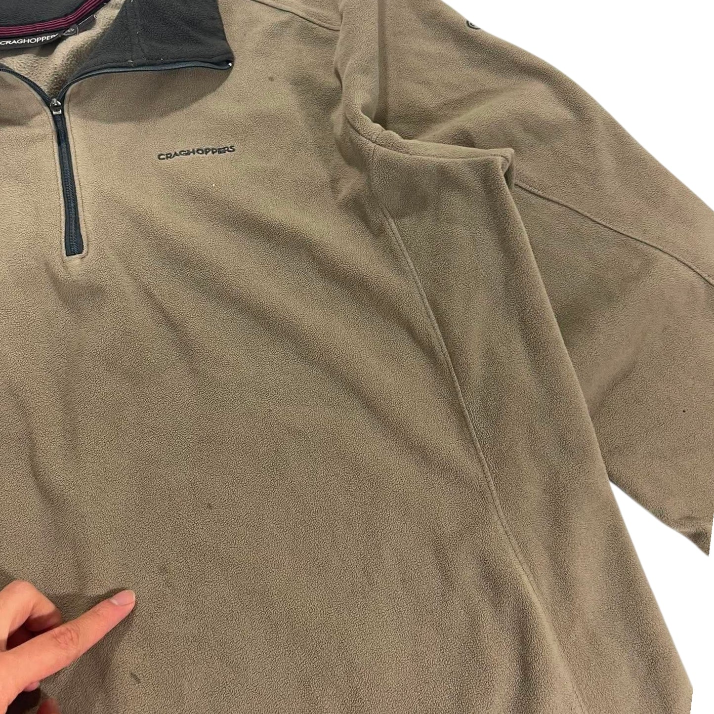 CRAGHOPPERS BROWN QUARTER ZIP FLEECE (L)
