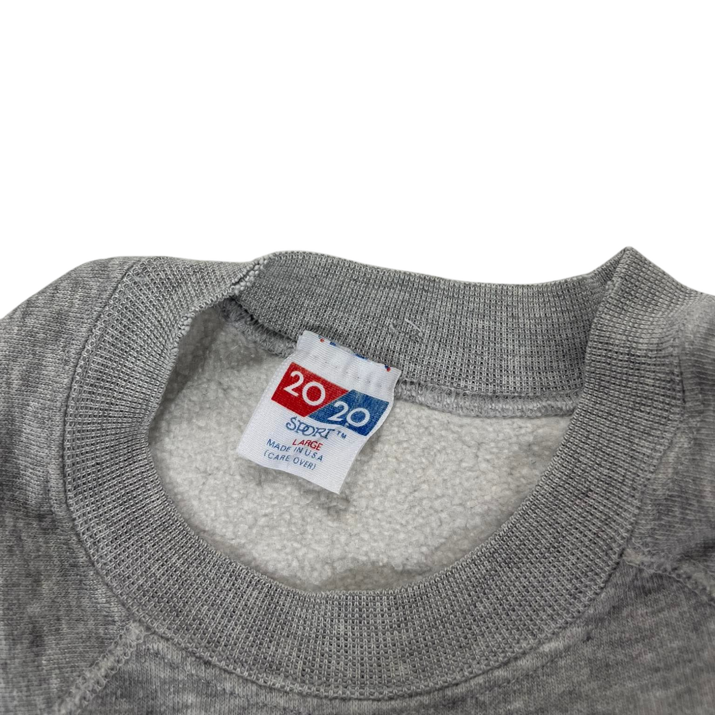 GREY & YELLOW VINTAGE 90s ARMY CREWNECK SWEATSHIRT (L)