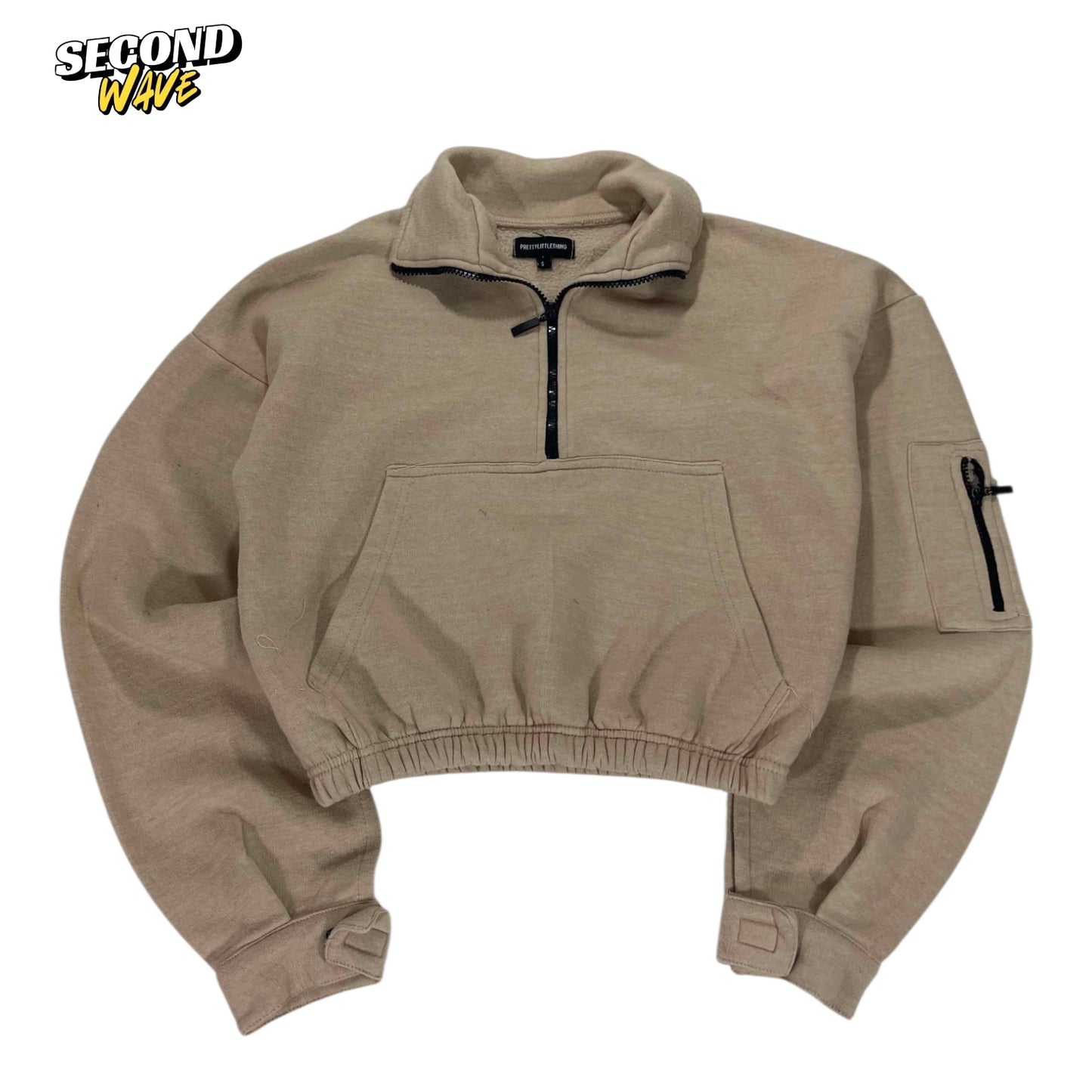 PRETTY LITTLE THING CROPPED QUARTER ZIP (S-M)