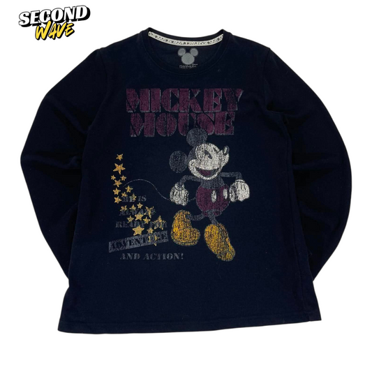 DISNEY MICKEY MOUSE BLACK CREWNECK (M-L)