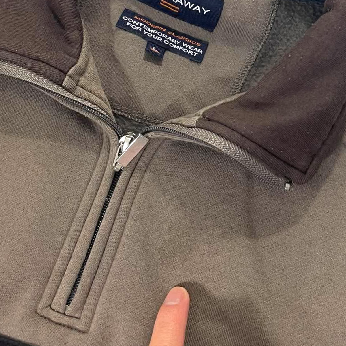BREAKAWAY BROWN QUARTER ZIP (L)