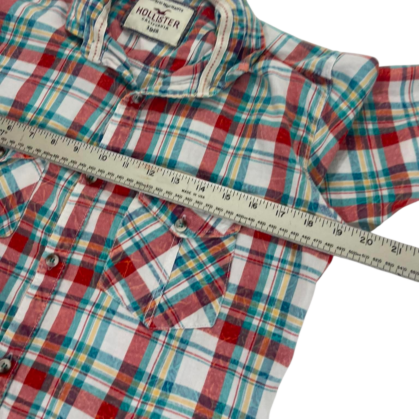 Y2K HOLLISTER CO. RED BUTTON-UP (L)