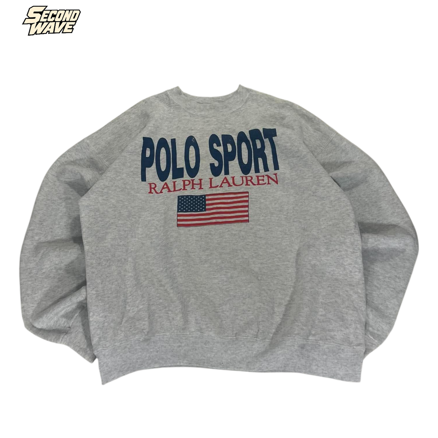 VINTAGE POLO SPORT RALPH LAUREN GRAY CREWNECK (L - XL)