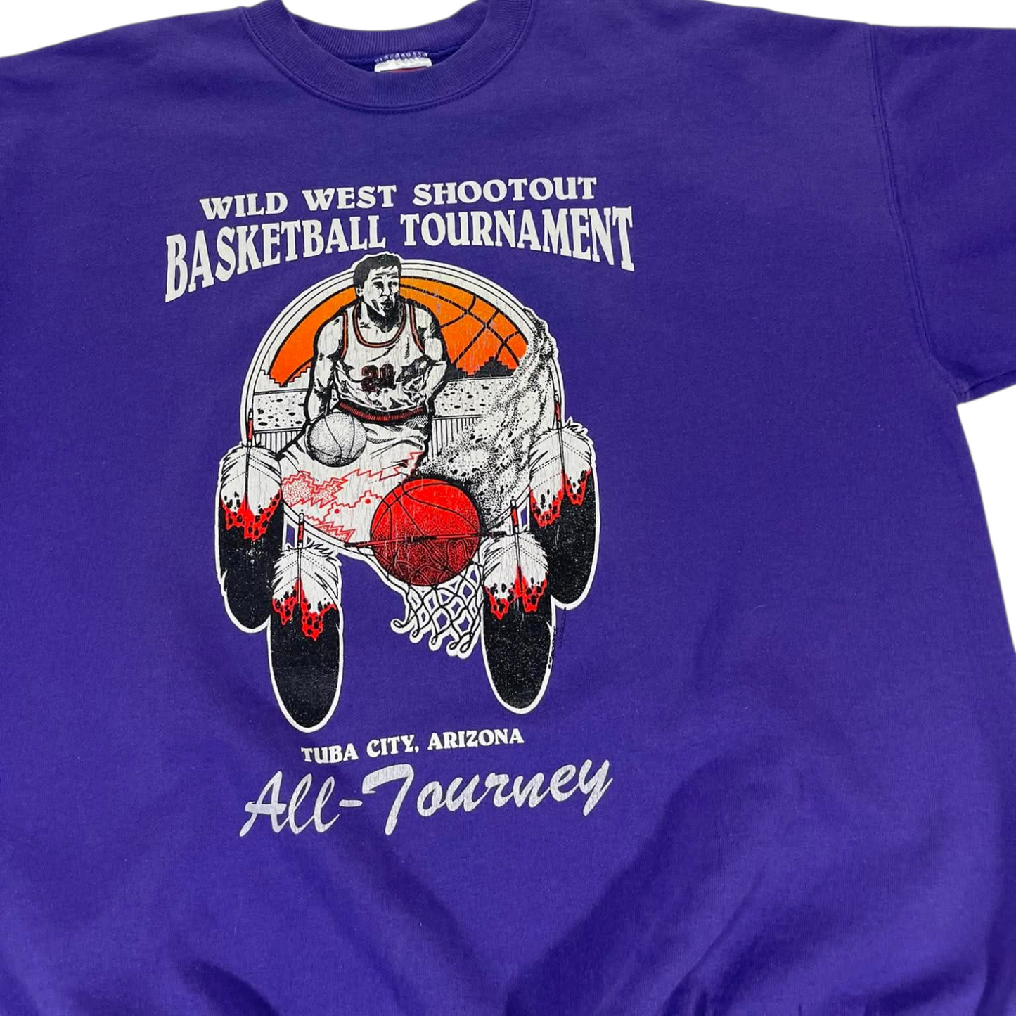 90s PURPLE BASKETBALL TOURNAMENT CREWNECK (L)