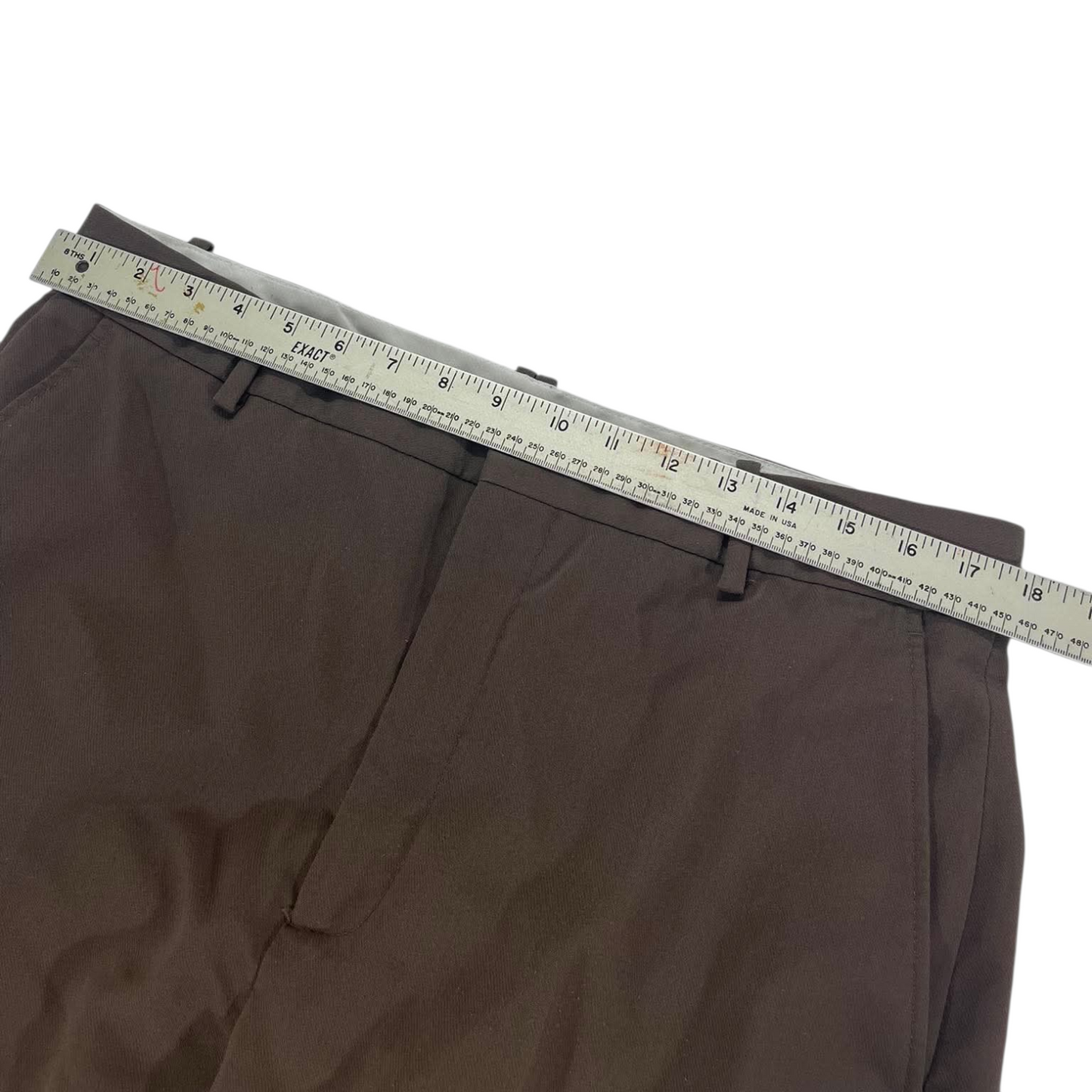 ZARA BROWN WIDE LEG TROUSERS (L)
