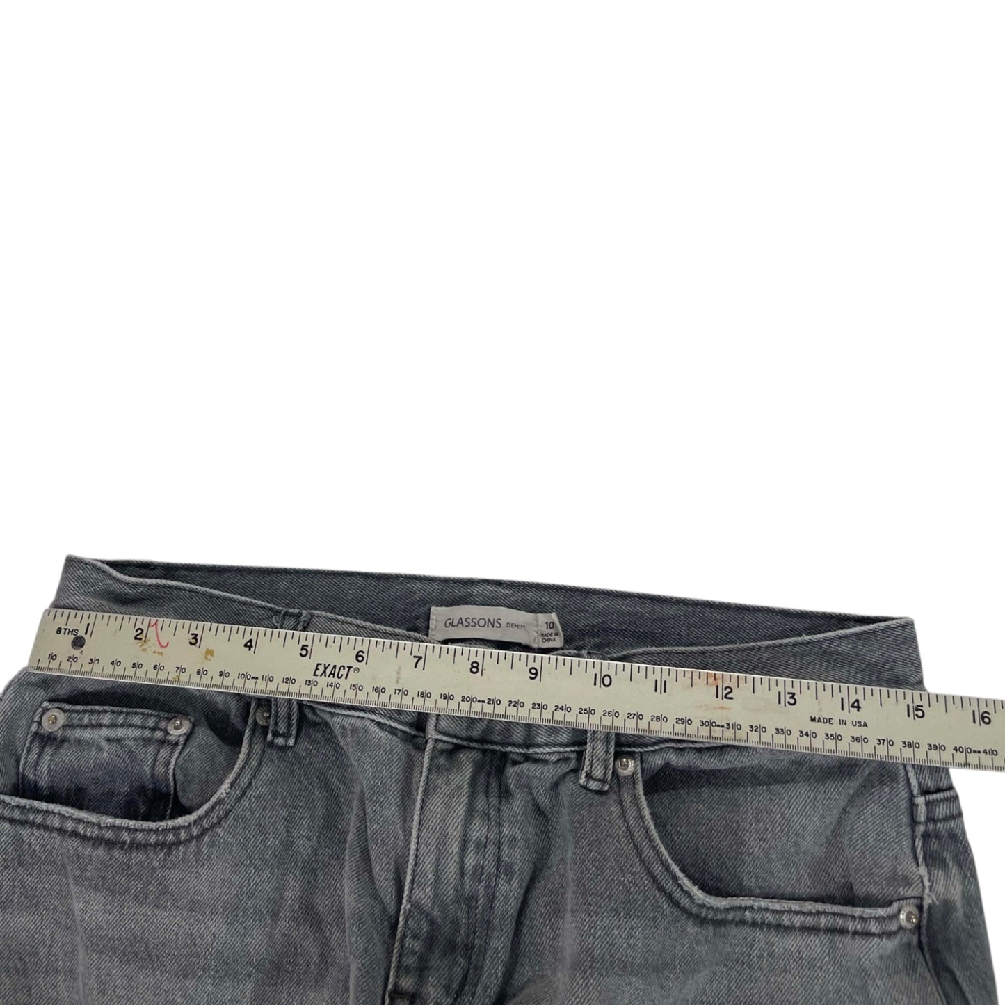 GLASSONS GRAY DENIM WASH BAGGY PANTS (10)