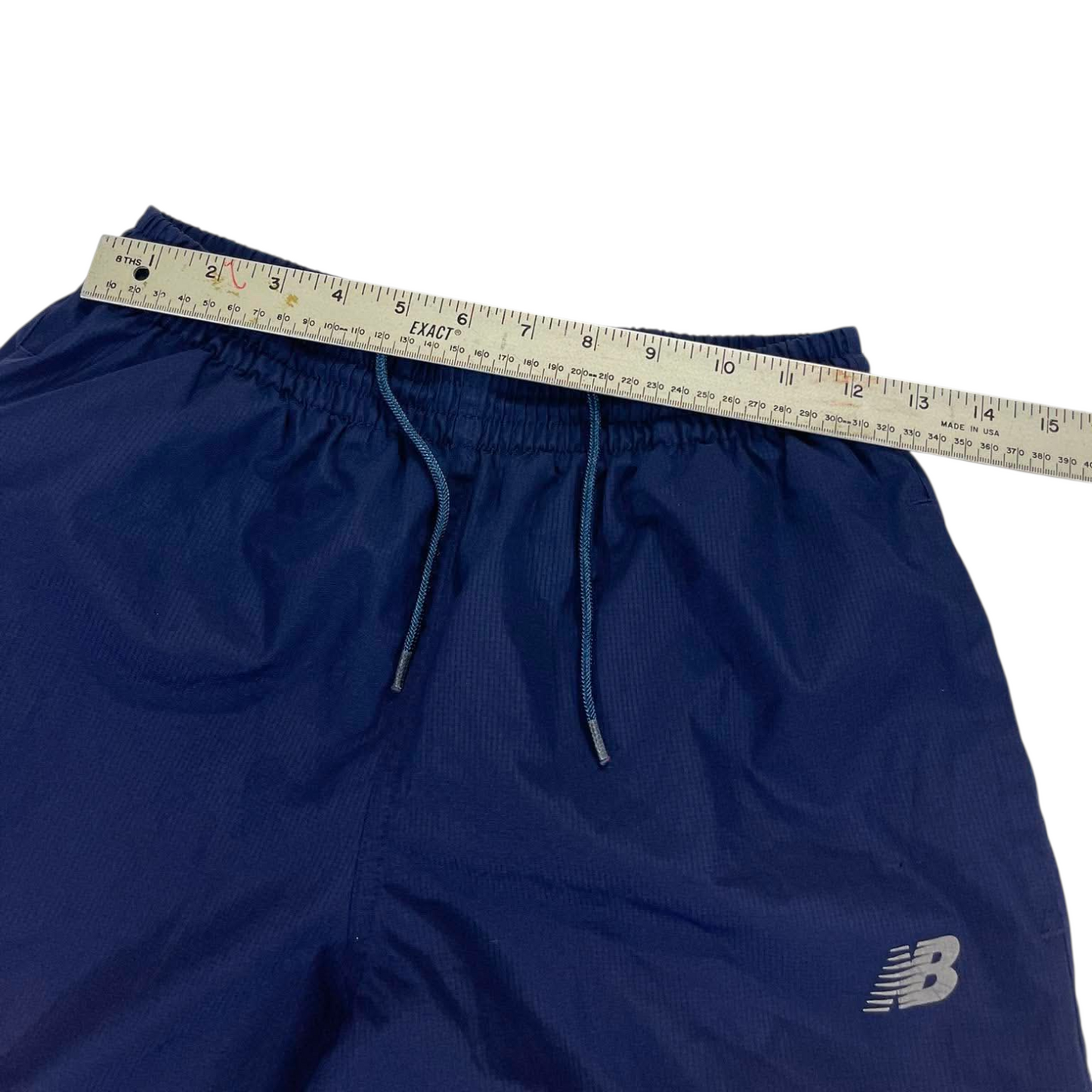NAVY BLUE NEW BALANCE TRACK PANTS (S)