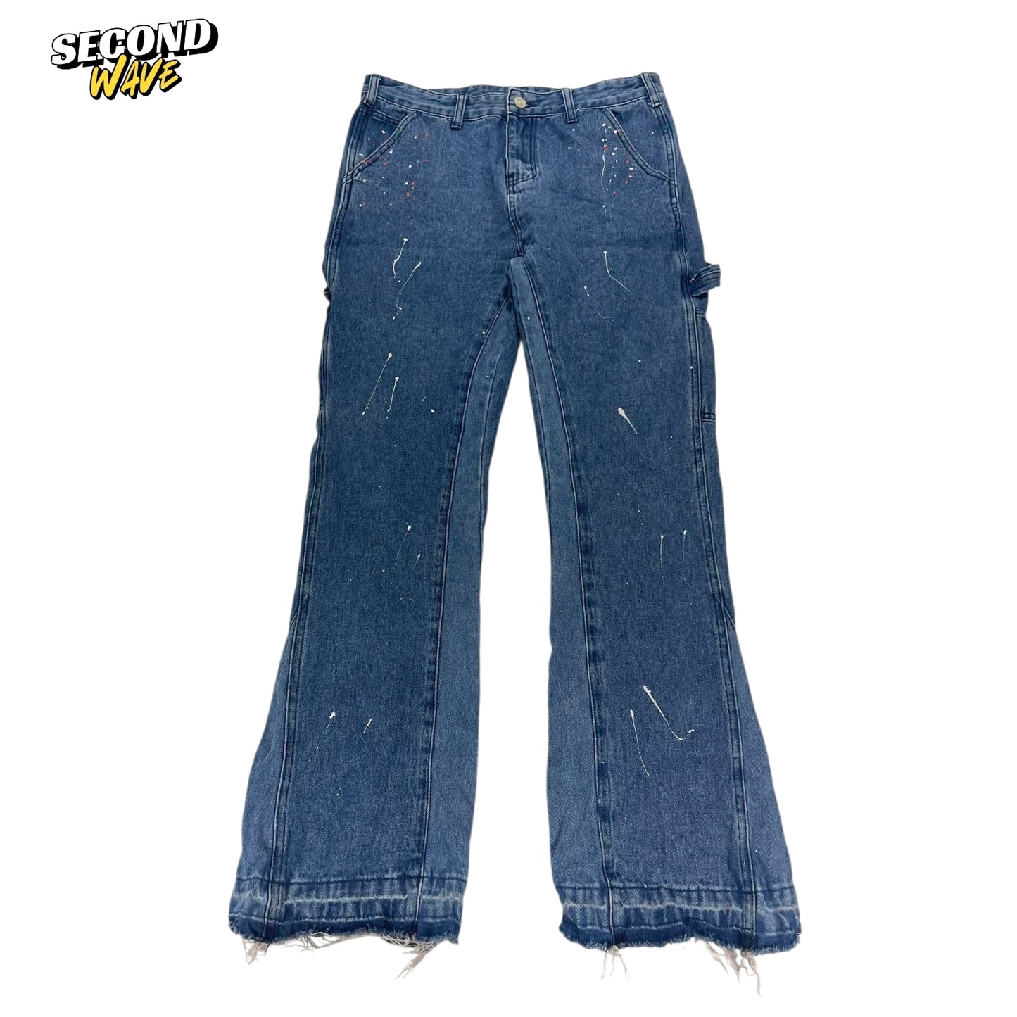VINTAGE PAINT SPLATTER DENIM JEANS (32)