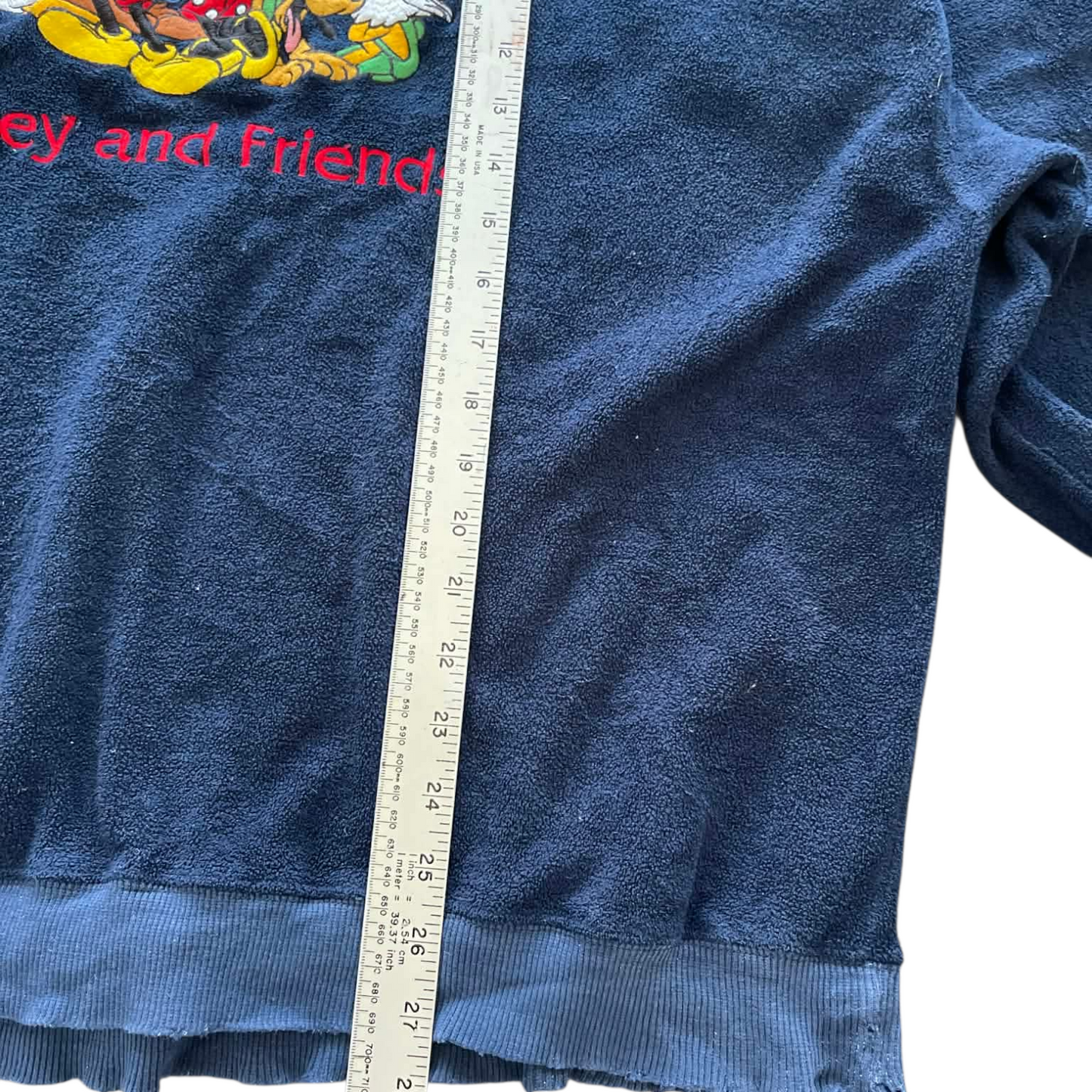 VINTAGE DISNEY MICKEY MOUSE NAVY BLUE SWEATSHIRT (L-XL)