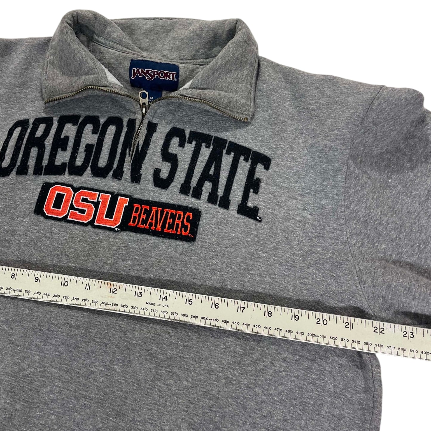 VINTAGE OREGON STATE JANSPORT QUARTER ZIP (M)