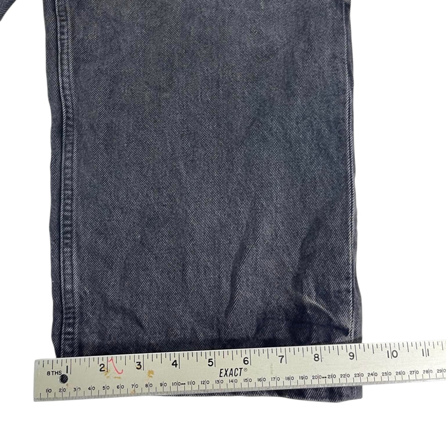 BLACK WIDE LEG BAGGY JEANS (30)