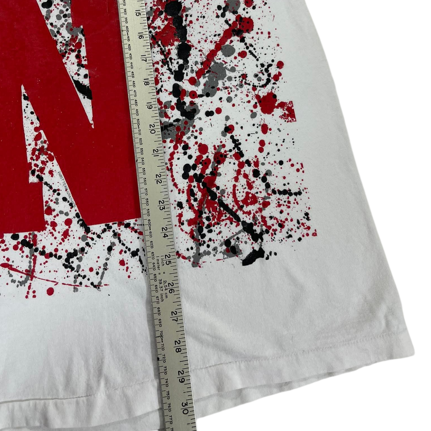 VINTAGE SINGLE STITCHED NEBRASKA CORNHUSKERS WHITE & RED TEE (M)