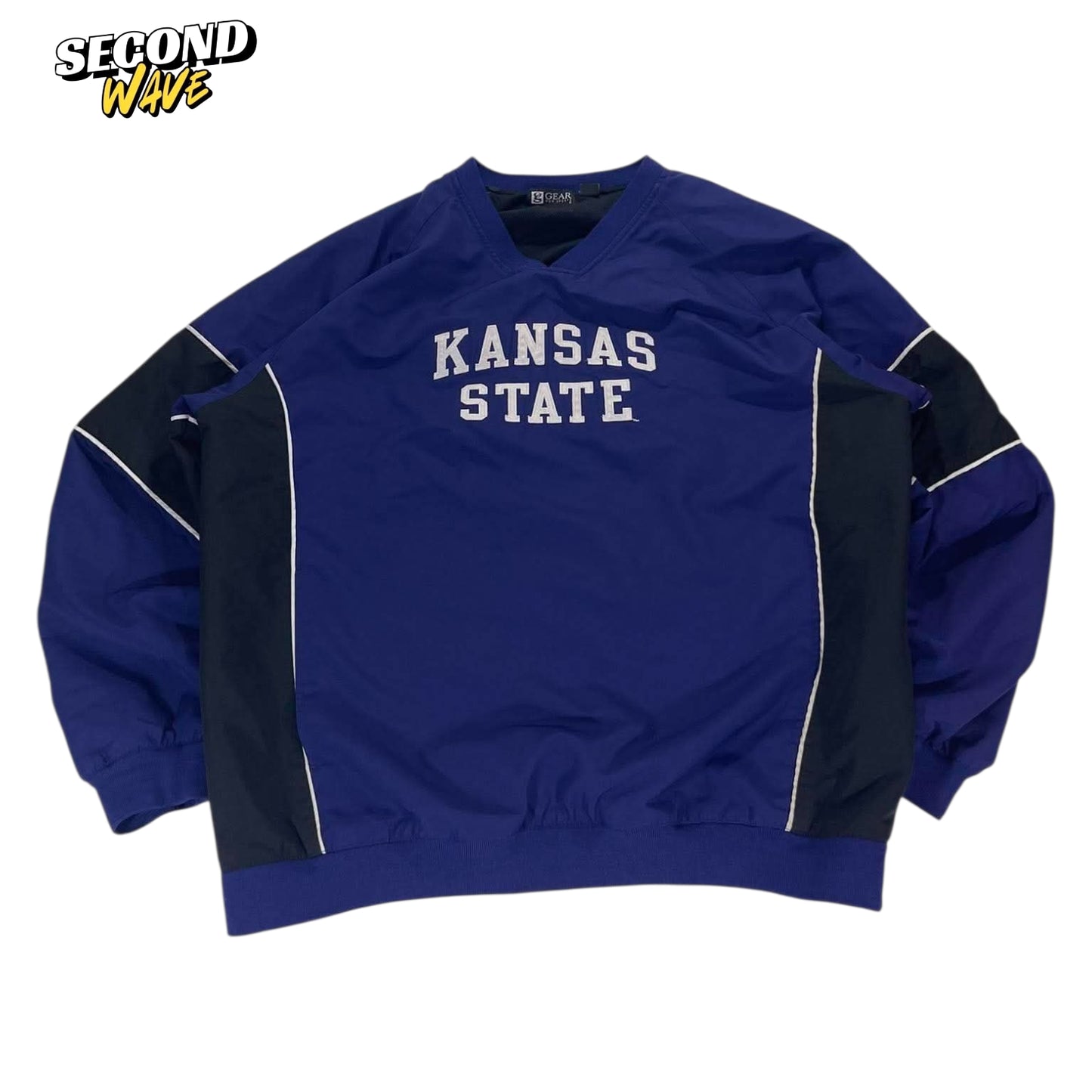 VINTAGE KANSAS STATE PURPLE WINDBREAKER JACKET (L)